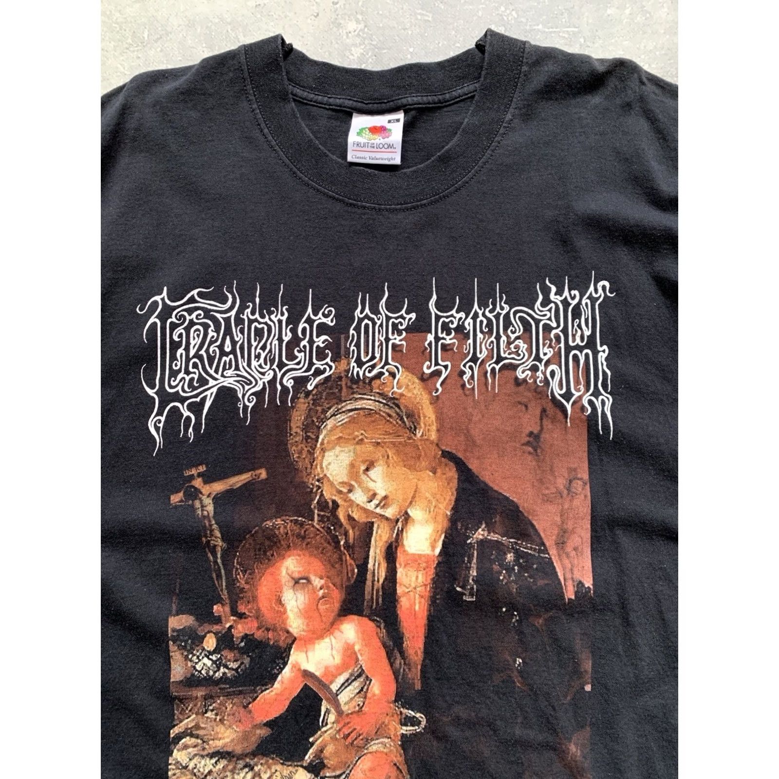 Fruit Of The Loom VINTAGE CRADLE OF FILTH BLACK METAL FOR BASTARDS TEE T-SHIRT MEN'S XL BLACK COTTON FOTL SIZE XL MENS METAL 2003 Size US XL / EU 56 / 4 - 3 Thumbnail
