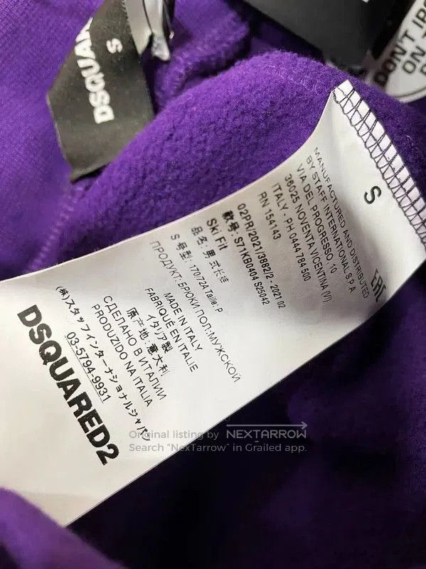 Dsquared2 DSQUARED2 Men's Purple Cotton Casual Pants . Size US 26 / EU 42 - 5 Thumbnail