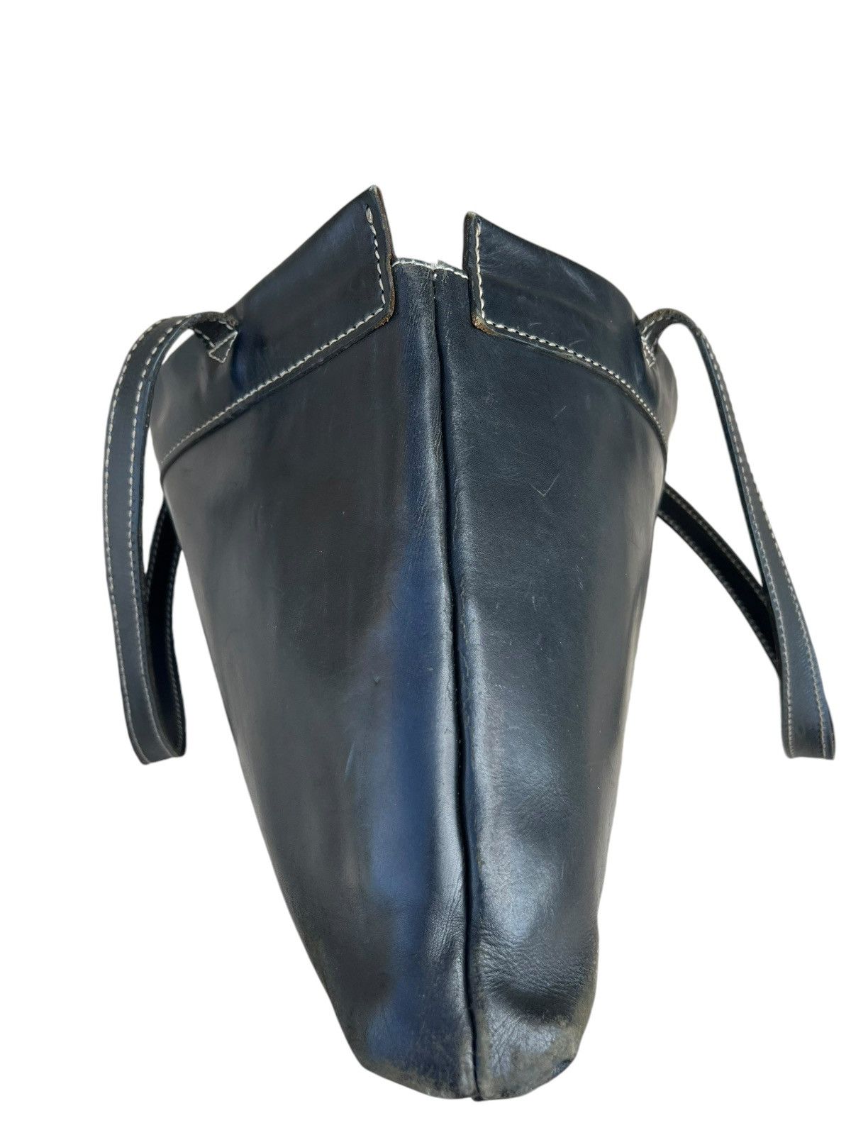 Leather CI-VA Distress Scratches Patina Leather Tote Bag Size ONE SIZE - 16 Thumbnail