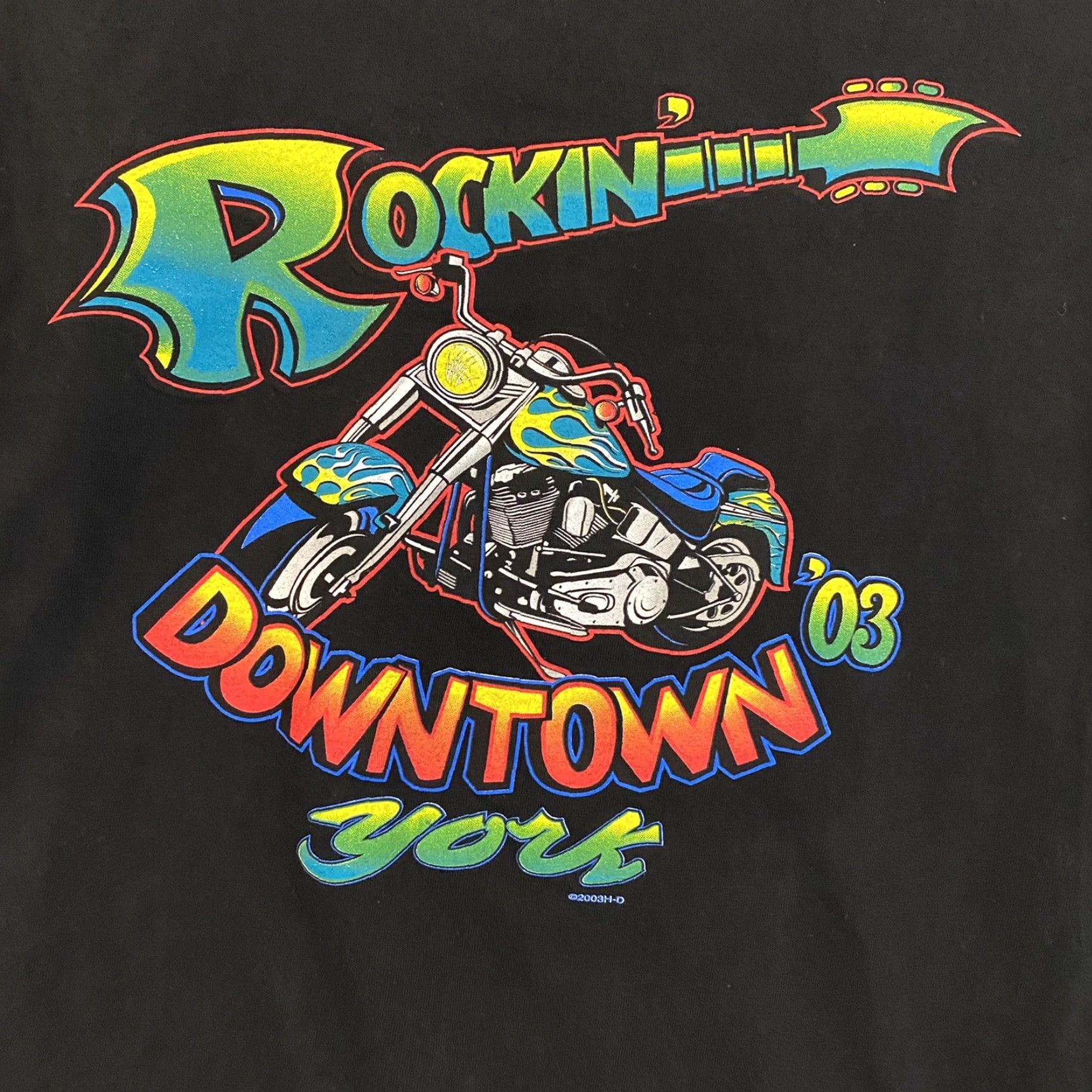 Harley Davidson Harley-Davidson Graphic T-Shirt Mens Medium Black 2003 Bike Night New York Double Sided Size US M / EU 48-50 / 2 - 2 Thumbnail