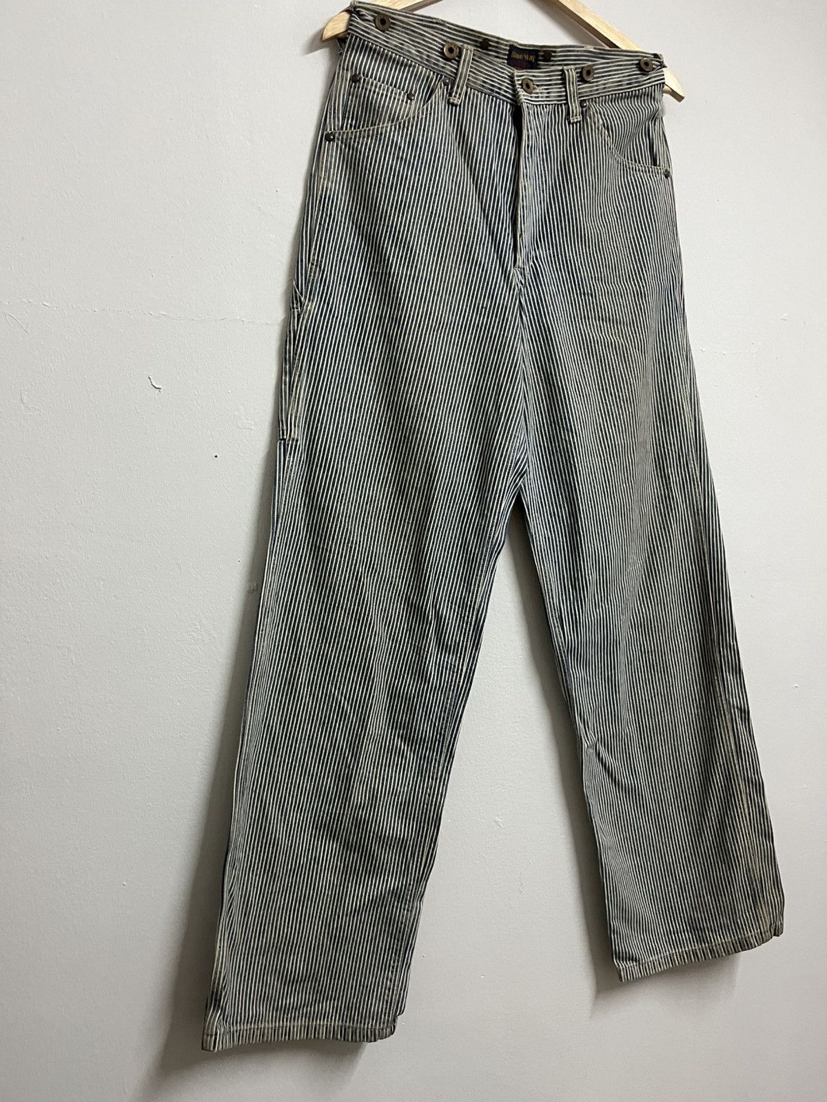 Le Grande Bleu (L.G.B.) Blue Way Workwear Hickory Denim Size US 30 / EU 46 - 2 Thumbnail