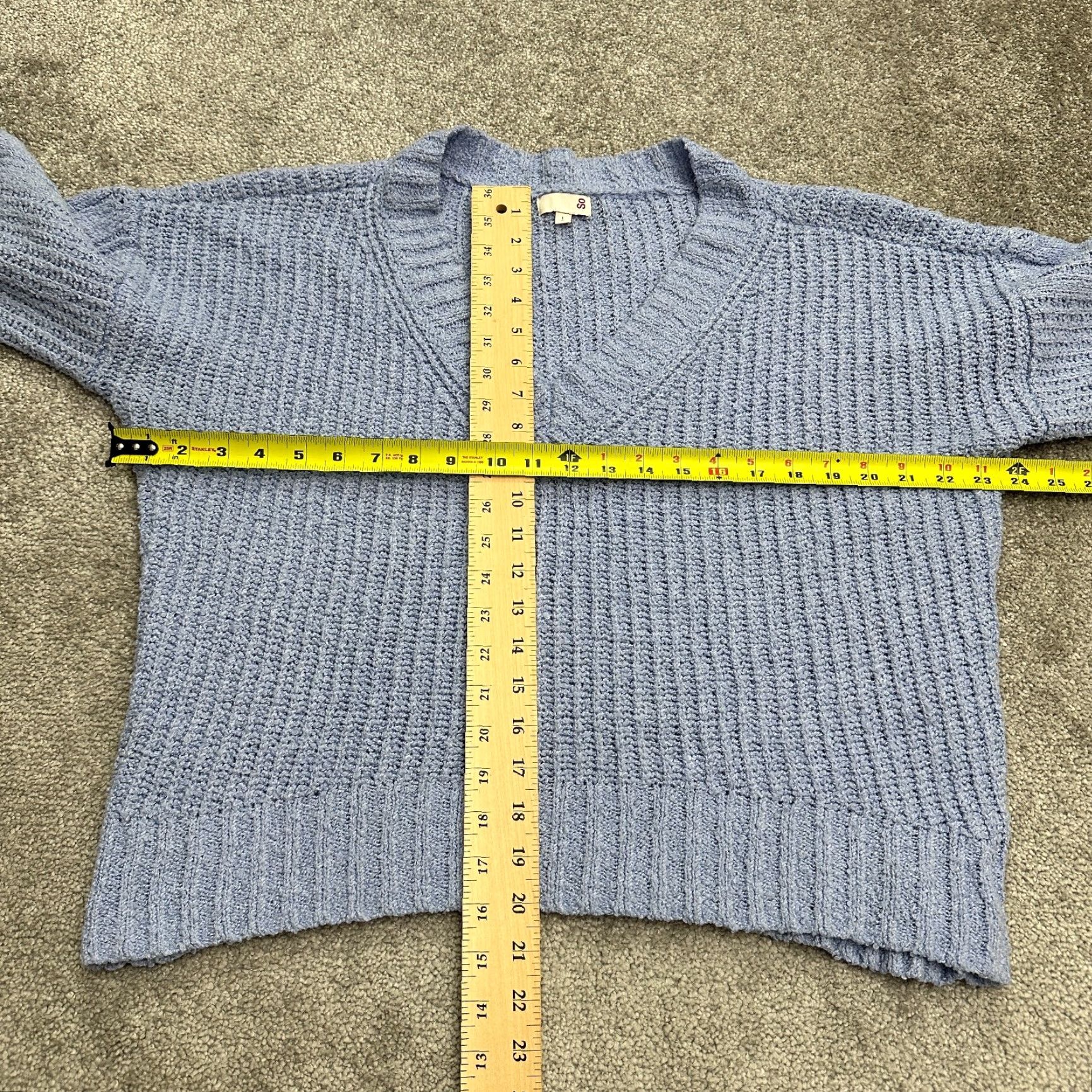 Vintage SO Pullover Sweater Womens Large Purple V-Neck Chunky Knit Casual Travel Ladies Size L / US 10 / IT 46 - 7 Thumbnail
