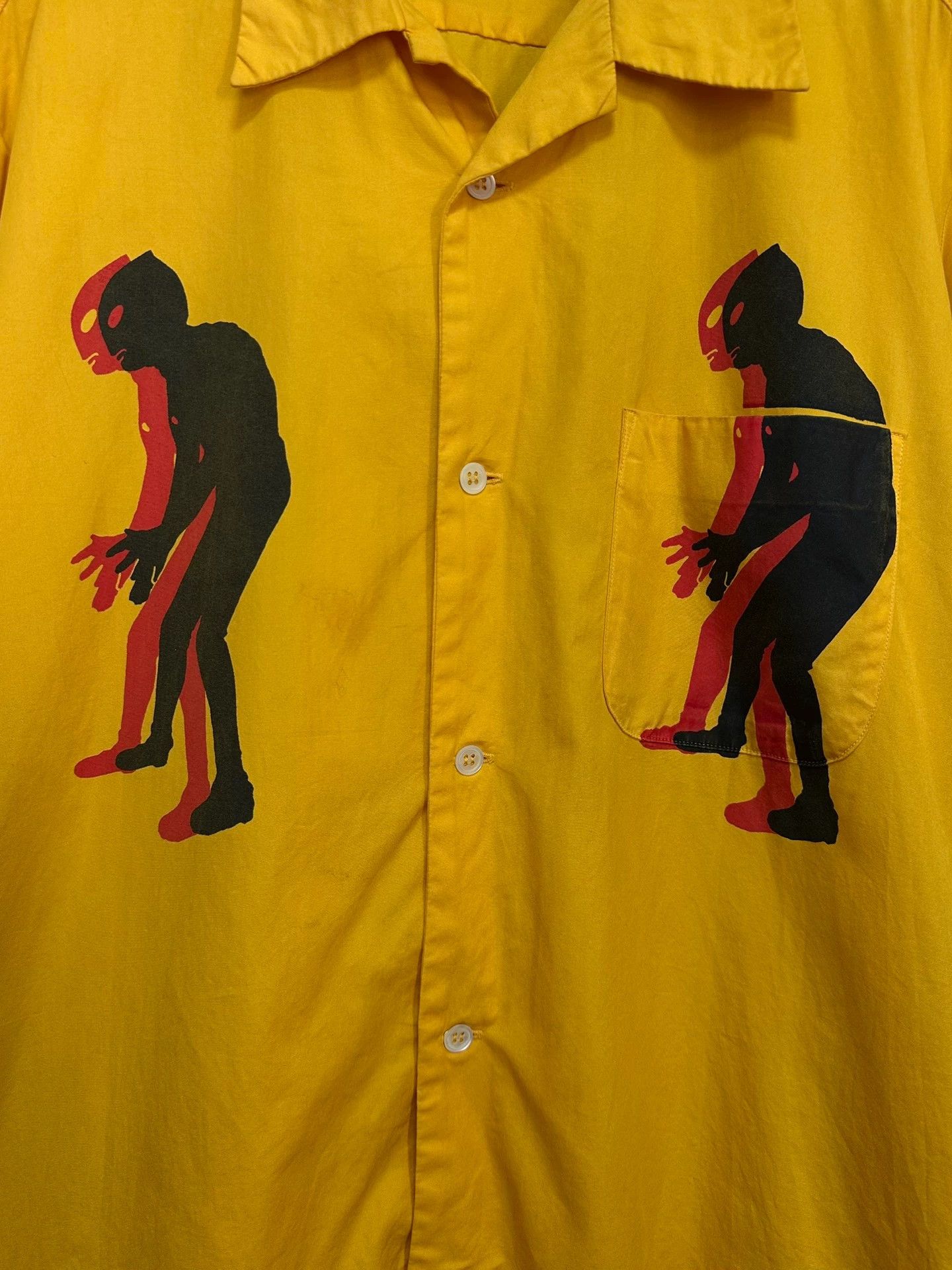 Yohji Yamamoto Yohji Yamamoto 05SS Ultraman Shirt Red/Black/Yellow Size US M / EU 48-50 / 2 - 5 Thumbnail