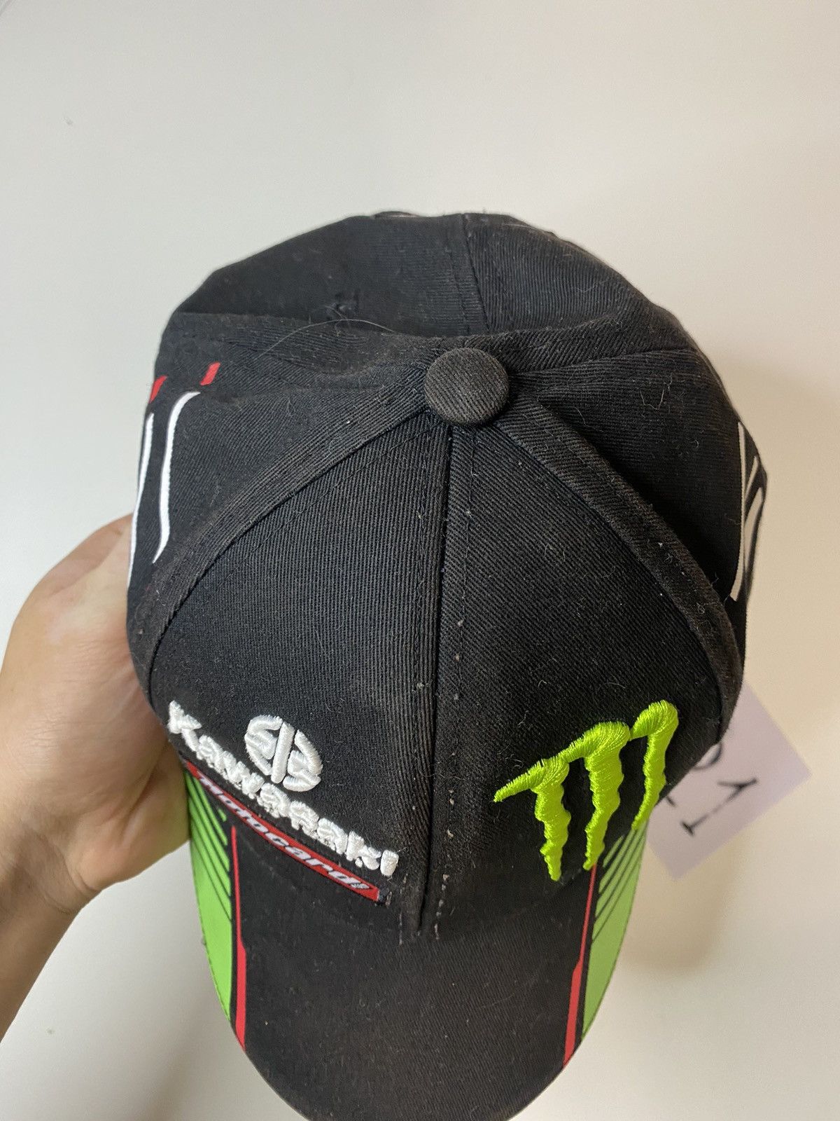 Vintage Kawasaki racing team cap hat Size ONE SIZE - 3 Thumbnail