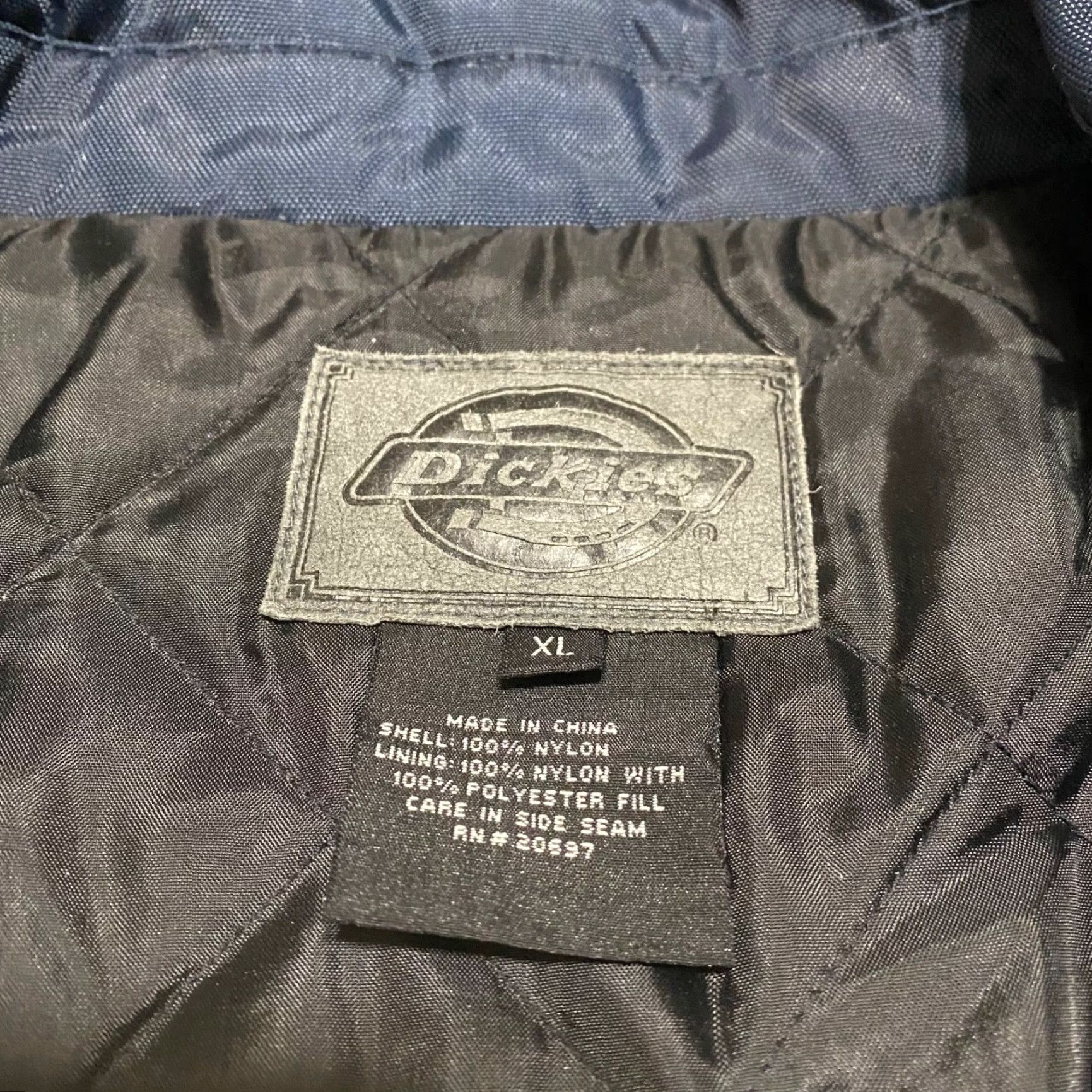 Dickies Dickies Jacket Mens XL Navy Full Zip Quilted Lined Nylon Pockets Work Outdoor Size US XL / EU 56 / 4 - 3 Thumbnail