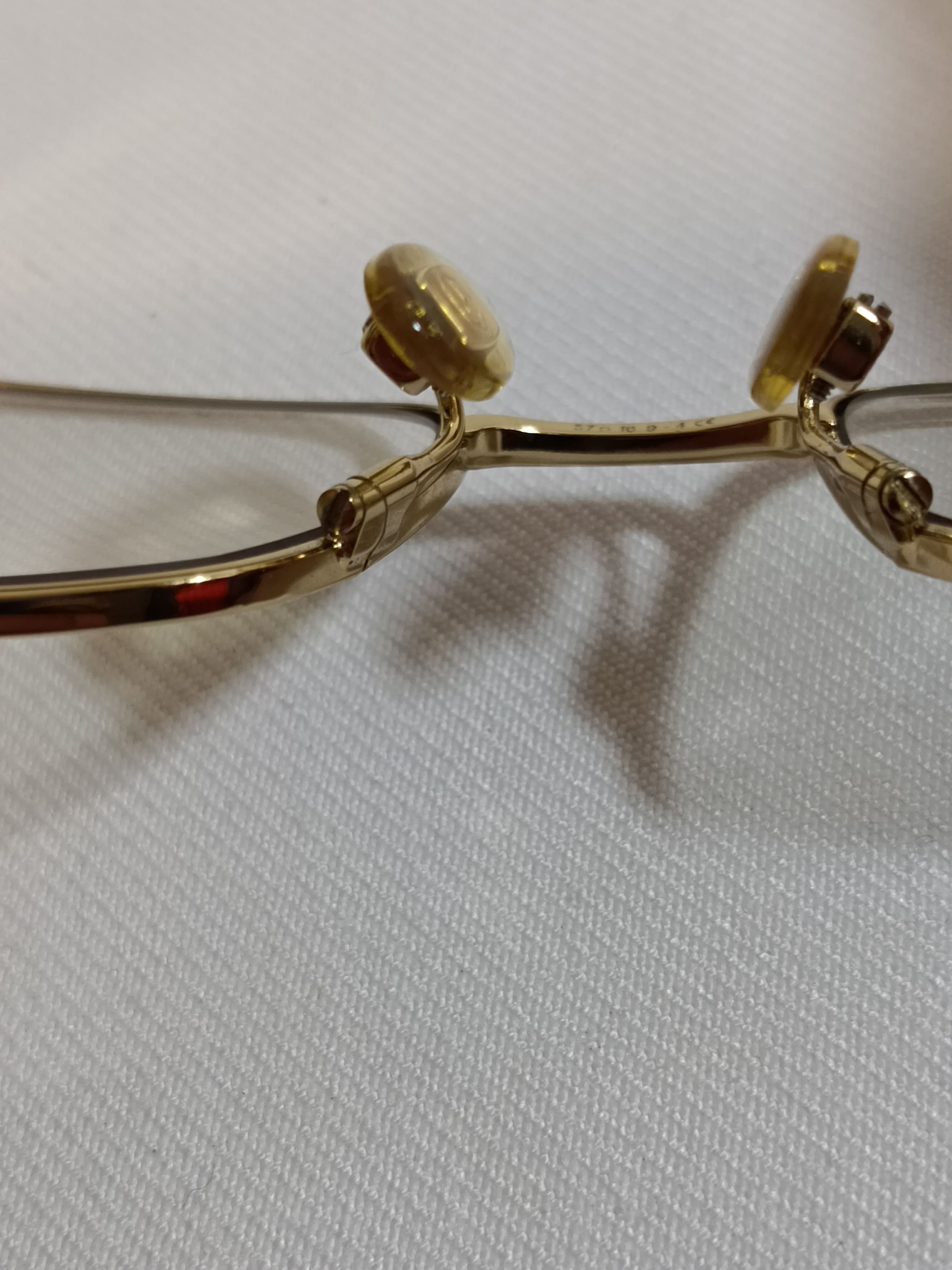 Gucci Vintage Y2K Gucci Gold & White Glasses Trompe L’oeil Size ONE SIZE - 9 Thumbnail