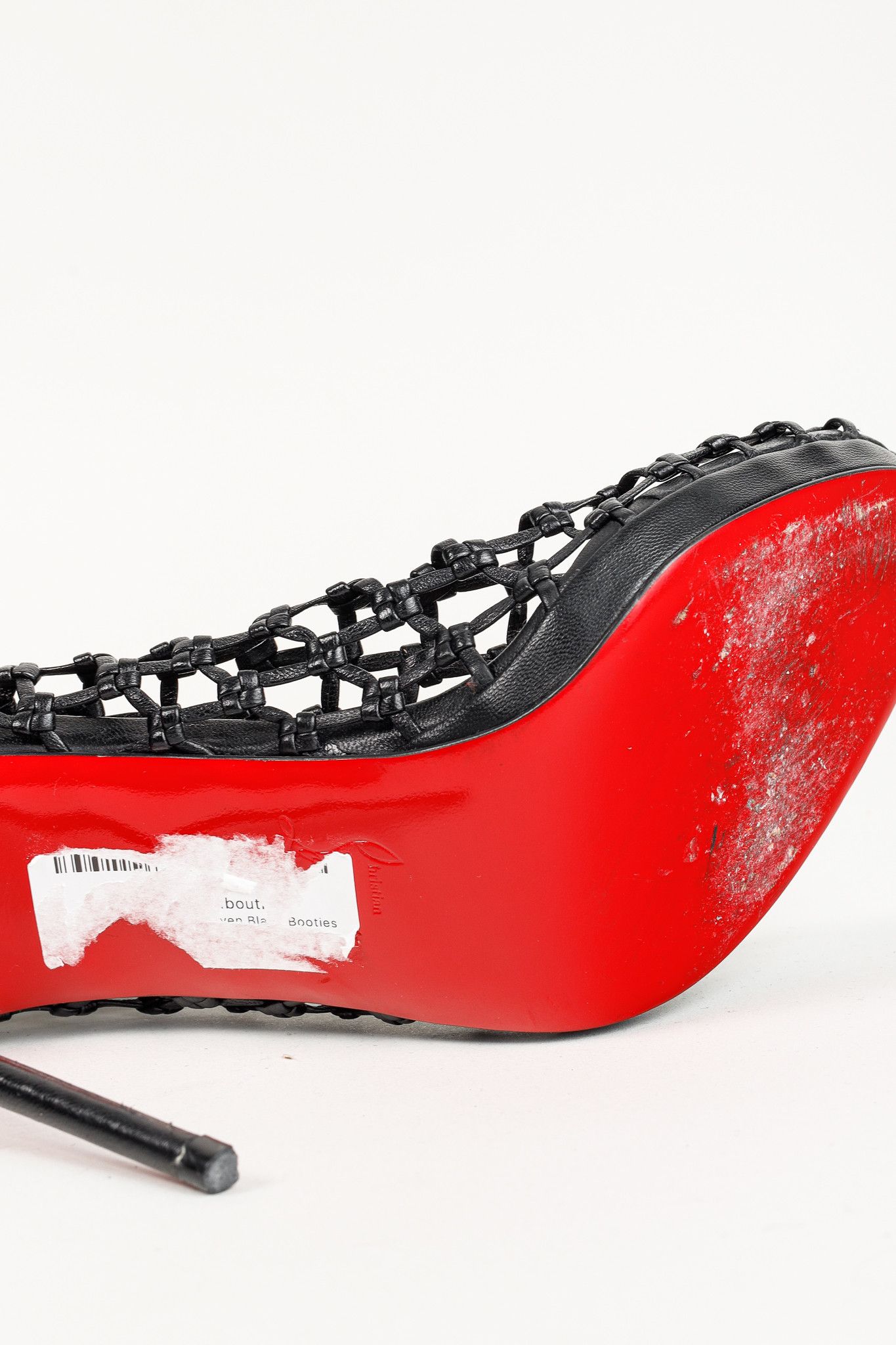Christian Louboutin Christian Louboutin Porligat 120 Leather Woven Cage Heels Size US 8.5 / IT 38.5 - 7 Thumbnail