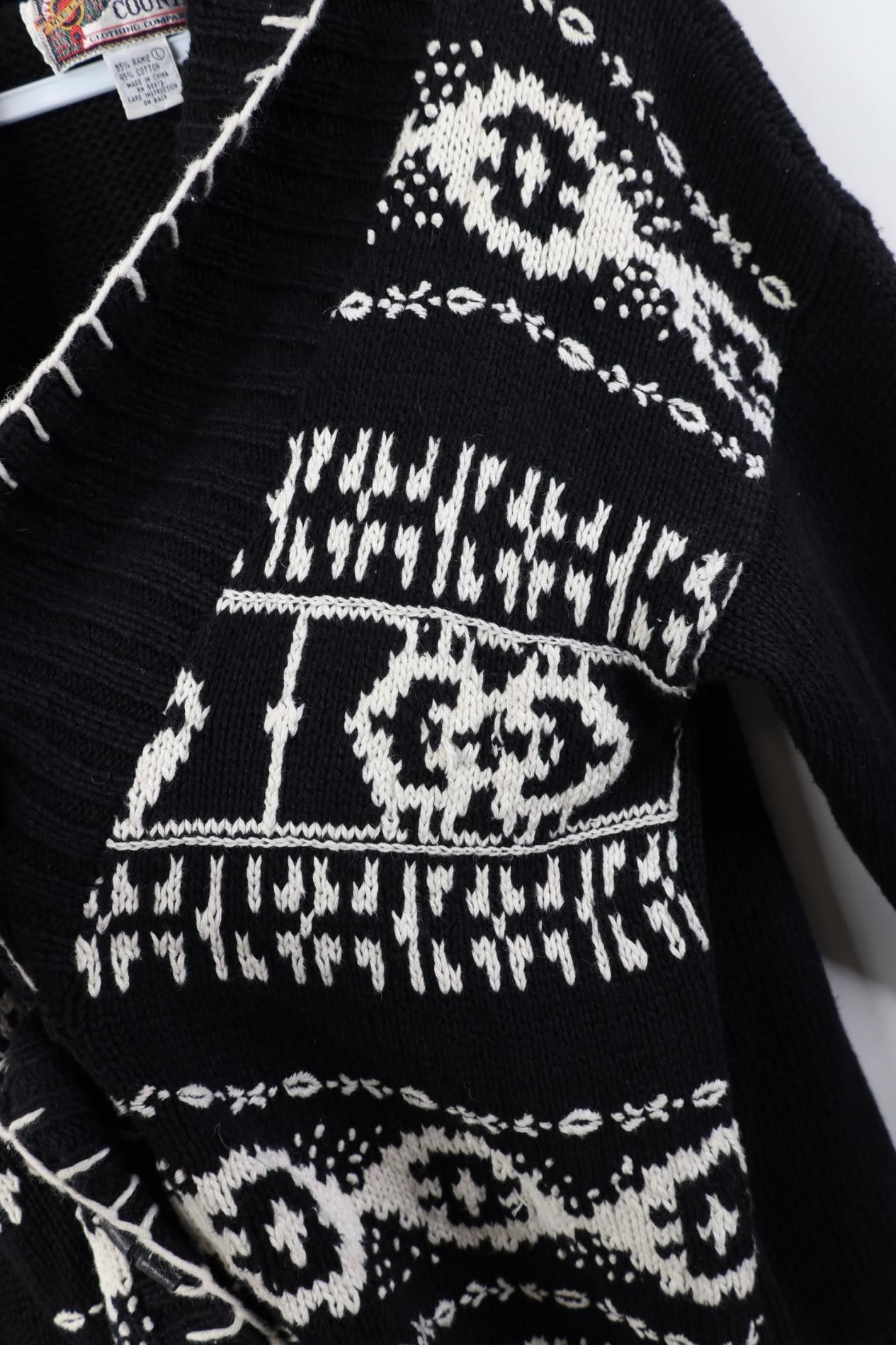 Vintage Vintage 90s Streetwear Toggle Button Cardigan Sweater Size L / US 10 / IT 46 - 7 Thumbnail
