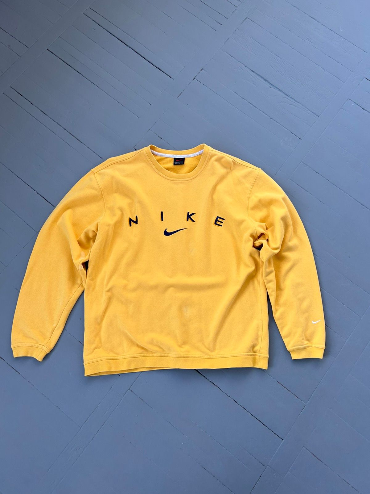 Pre-owned Nike X Vintage Nike Vintage Sweatshirt In Yellow