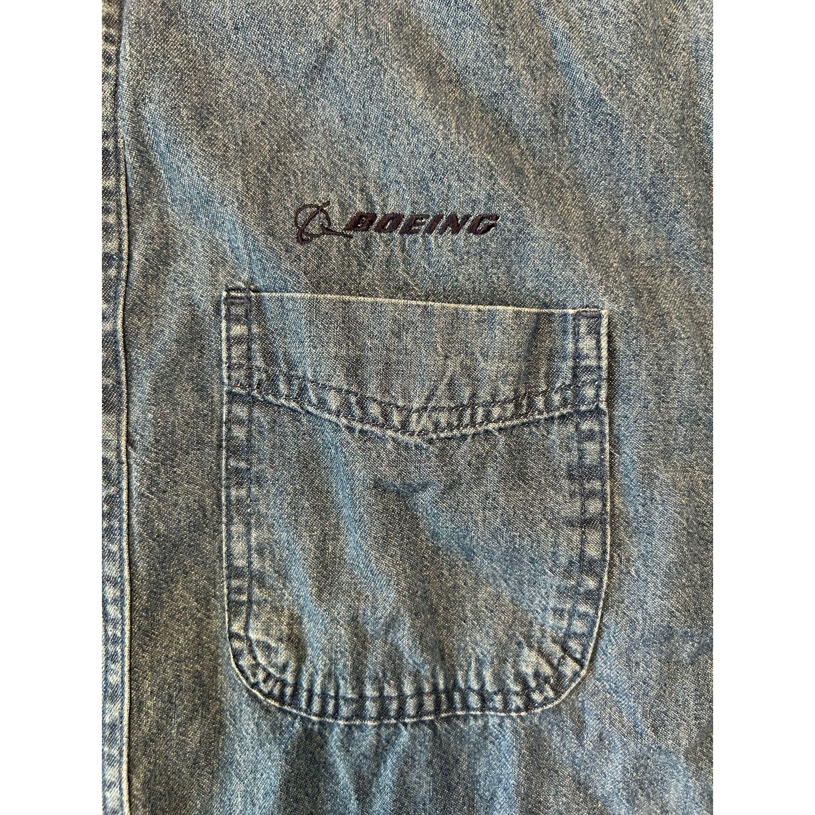 Other Denim Boeing Mens Button Up Long Sleeve Shirt Size S Size US S / EU 44-46 / 1 - 2 Thumbnail