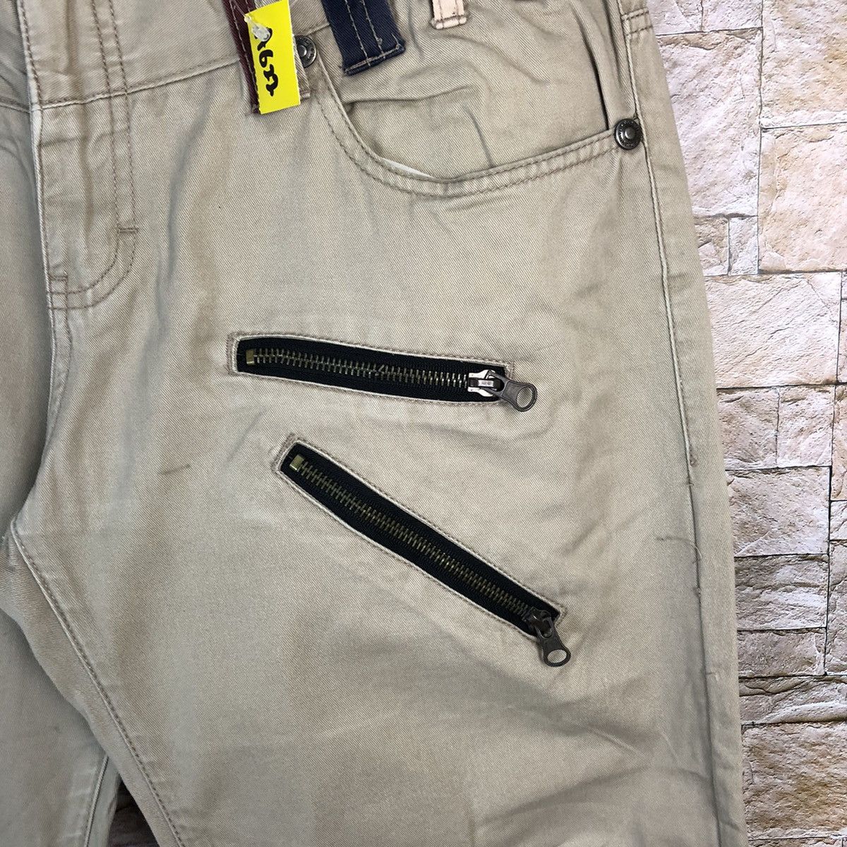 Japanese Brand × Seditionaries Double Focus stretwear double waist Cream Cargo Pants #A622 Size US 33 - 10 Thumbnail