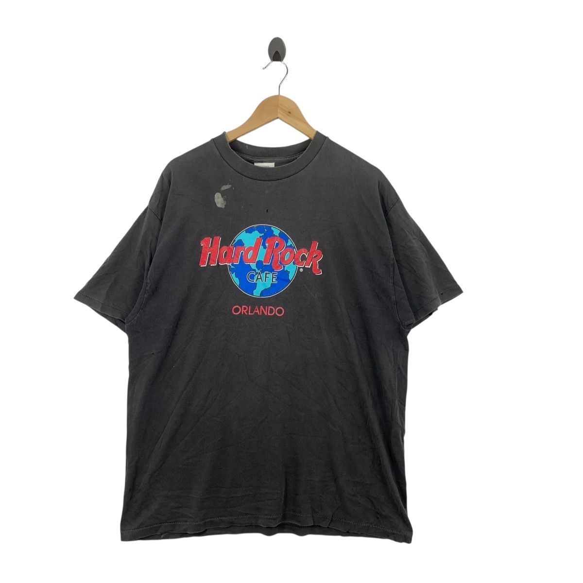 Hard Rock Cafe Vintage 1990s HARD ROCK CAFE Orlando Earth Logo Natural Sun Size US XL / EU 56 / 4 - 3 Thumbnail
