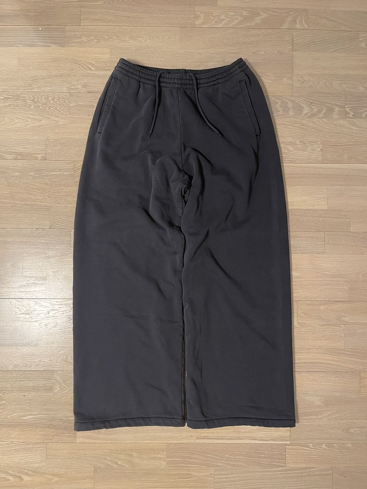 Pre-owned Balenciaga X Gap Yeezy Gap Wide Leg Sweatpants Black