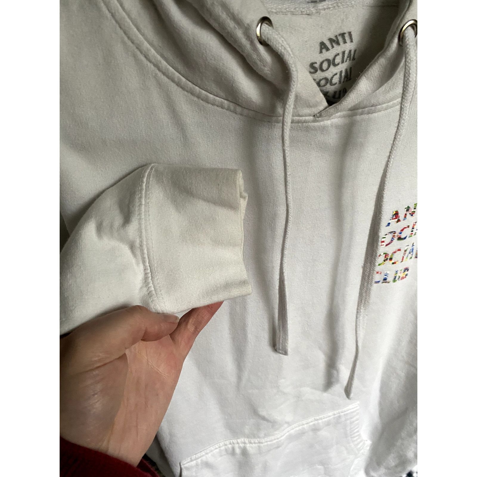 Anti Social Social Club Anti Social Social Club Flag Hoodie White Large Cotton Soft Size US L / EU 52-54 / 3 - 7 Thumbnail