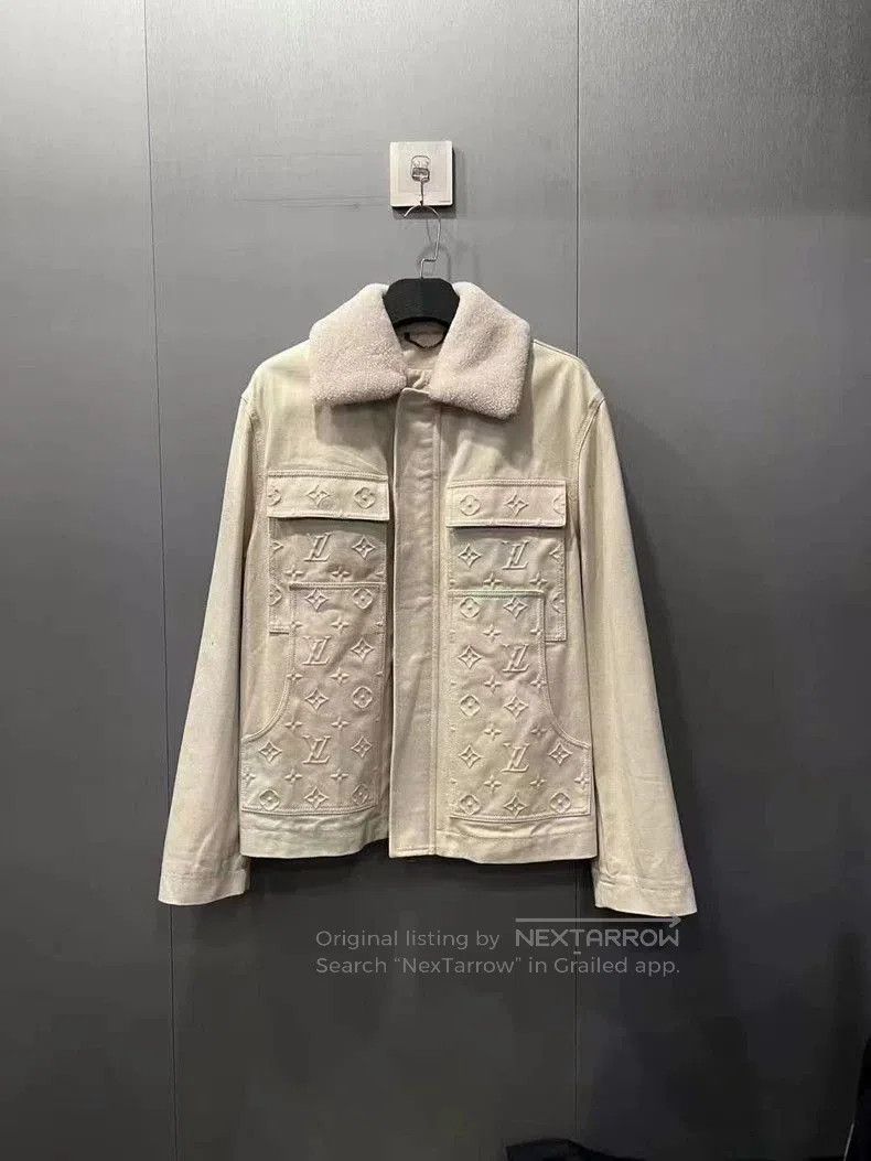 Louis Vuitton Louis Vuitton LV wood embossed Logo denim jacket. Size US L / EU 52-54 / 3 - 5 Thumbnail