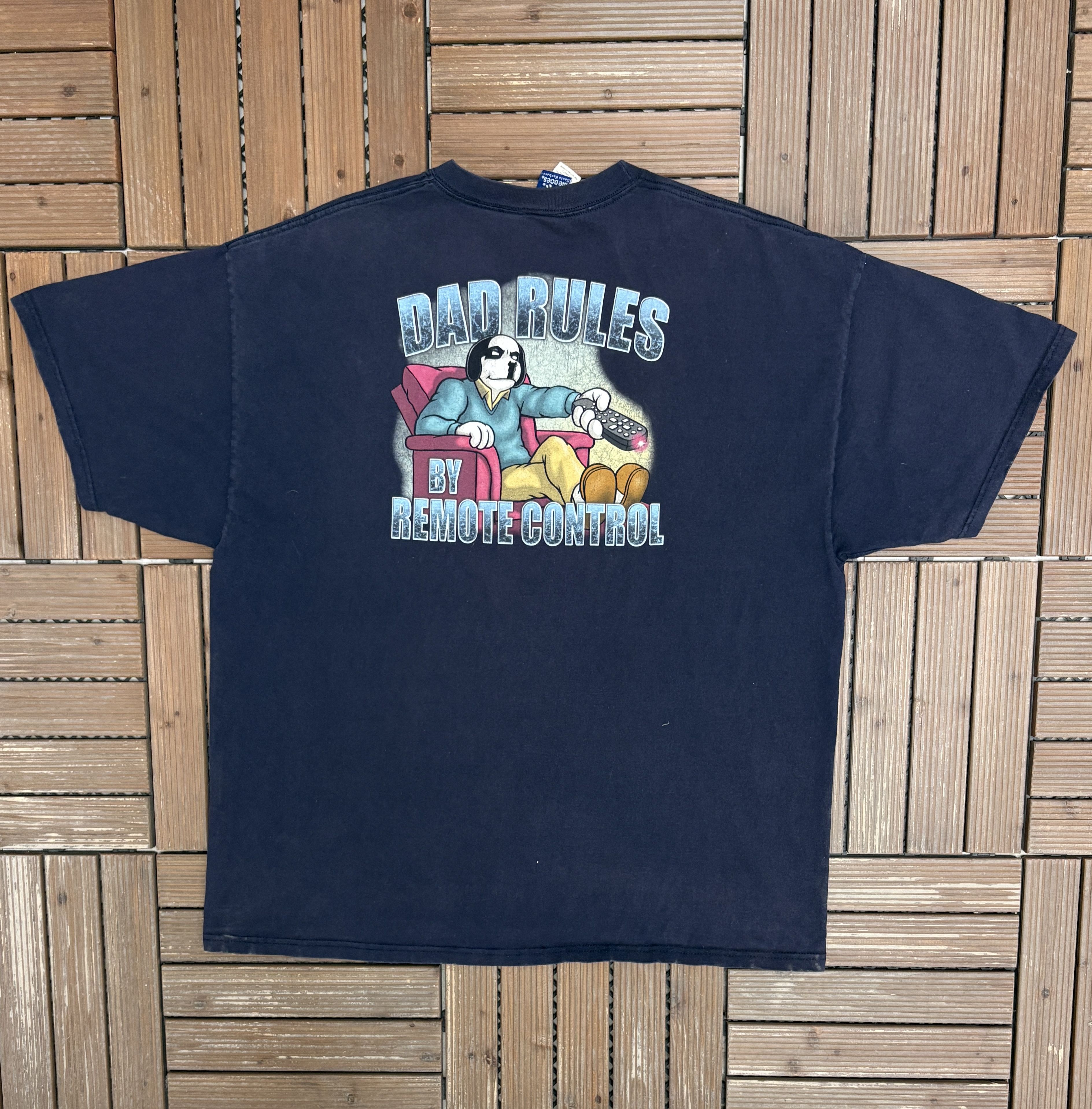 Vintage Big Dogs Dad Rules By Remote Control Vintage Blue T-Shirt Size US XXL / EU 58 / 5 - 1 Thumbnail