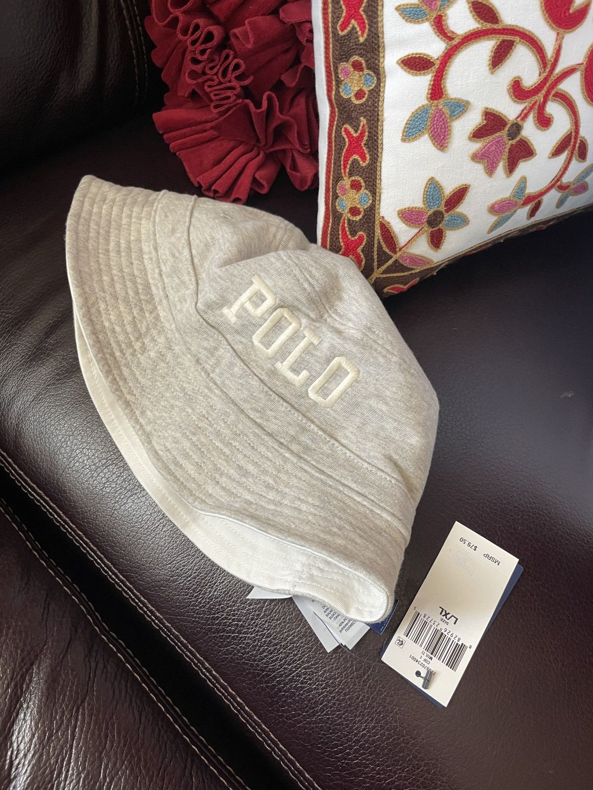 Polo Ralph Lauren Polo Ralph Lauren White/Gray Reversible Fleece & Twill Size ONE SIZE - 8 Thumbnail