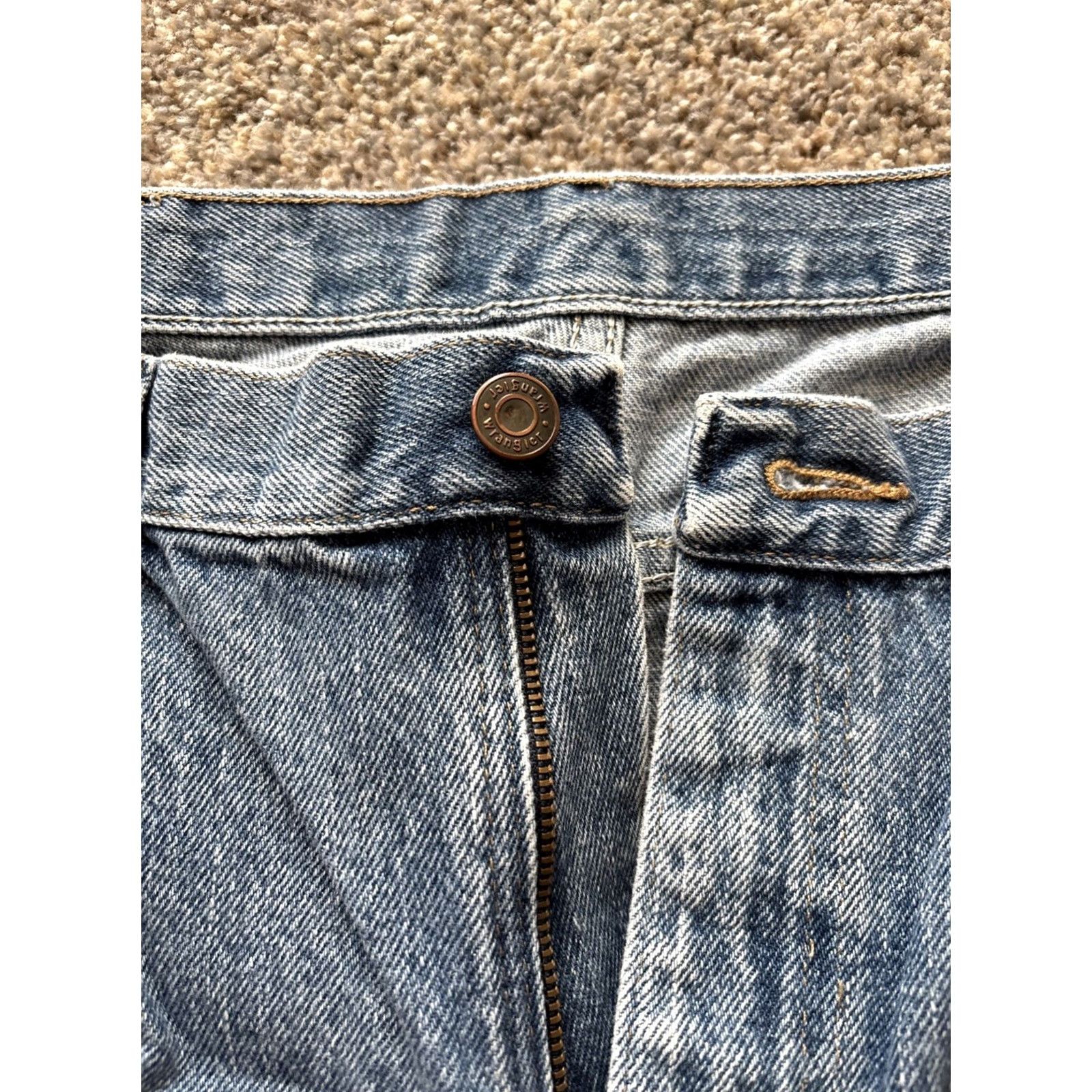 Wrangler VINTAGE Wrangler Jeans 38x30 Denim Cotton 5-Pocket Straight Blue Mens Regular Size US 38 / EU 54 - 3 Thumbnail