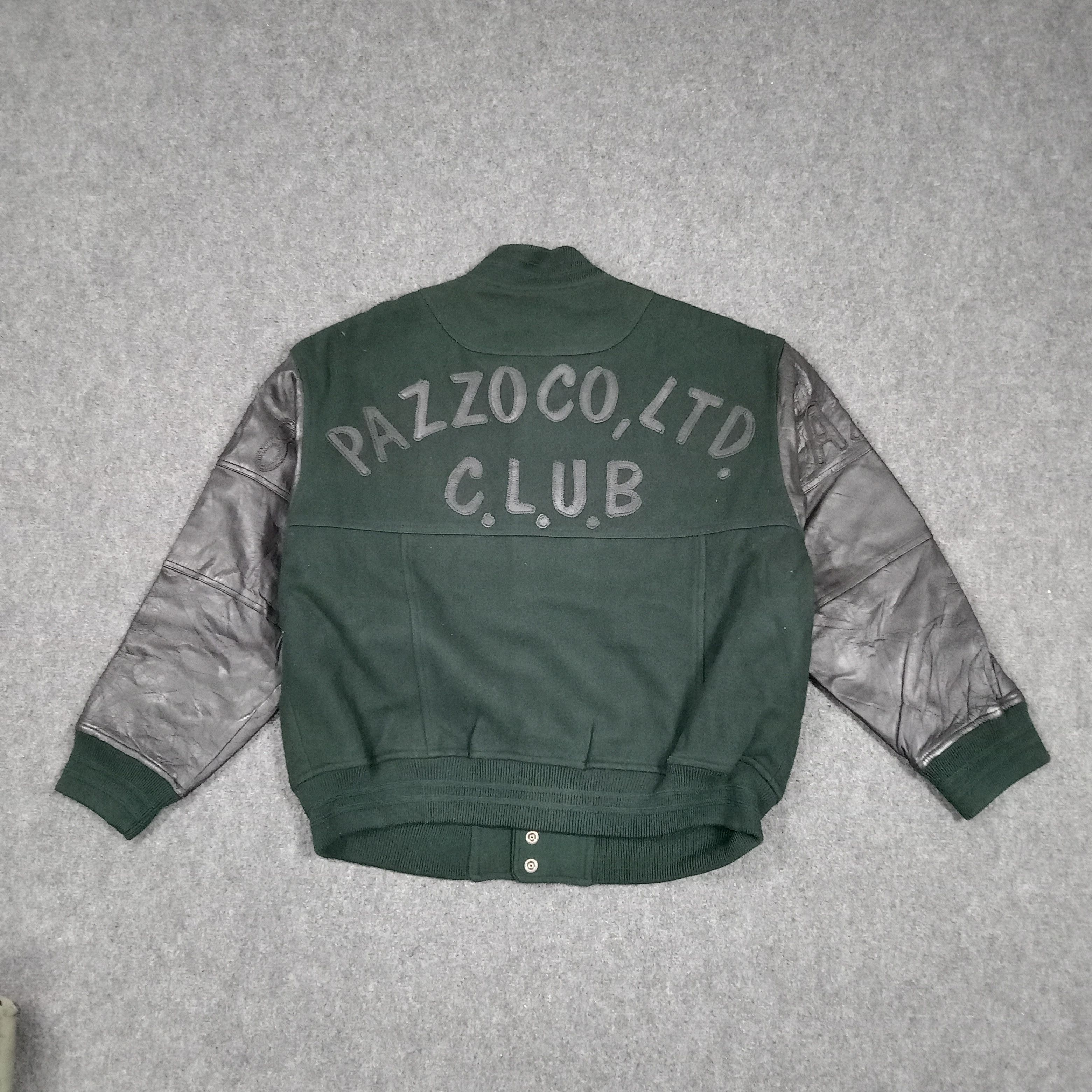 Pazzo 80's Pazzo Club Varsity Wool Leather Bomber Jacket C287N16 Size US L / EU 52-54 / 3 - 1 Thumbnail