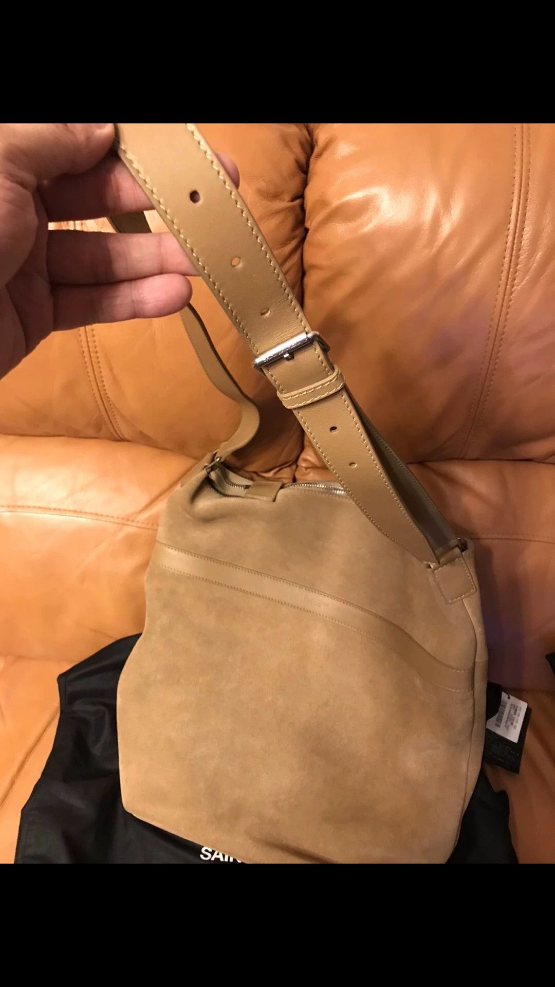 Saint Laurent Paris SLP crossbody messenger bag cowhide suede Size ONE SIZE - 2 Thumbnail
