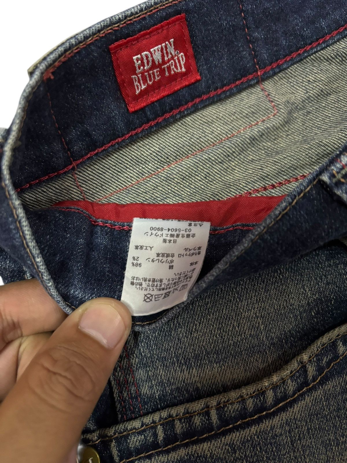 Edwin Vtg Edwin Blue Trip Japan Distressed Jeans Size US 30 / EU 46 - 10 Thumbnail