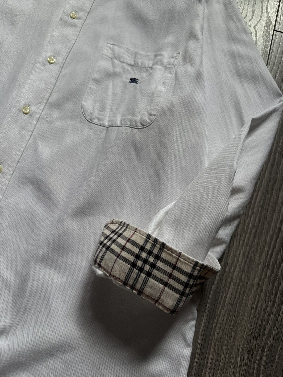 Burberry Burberry White Checkered Shirt Size US L / EU 52-54 / 3 - 4 Thumbnail