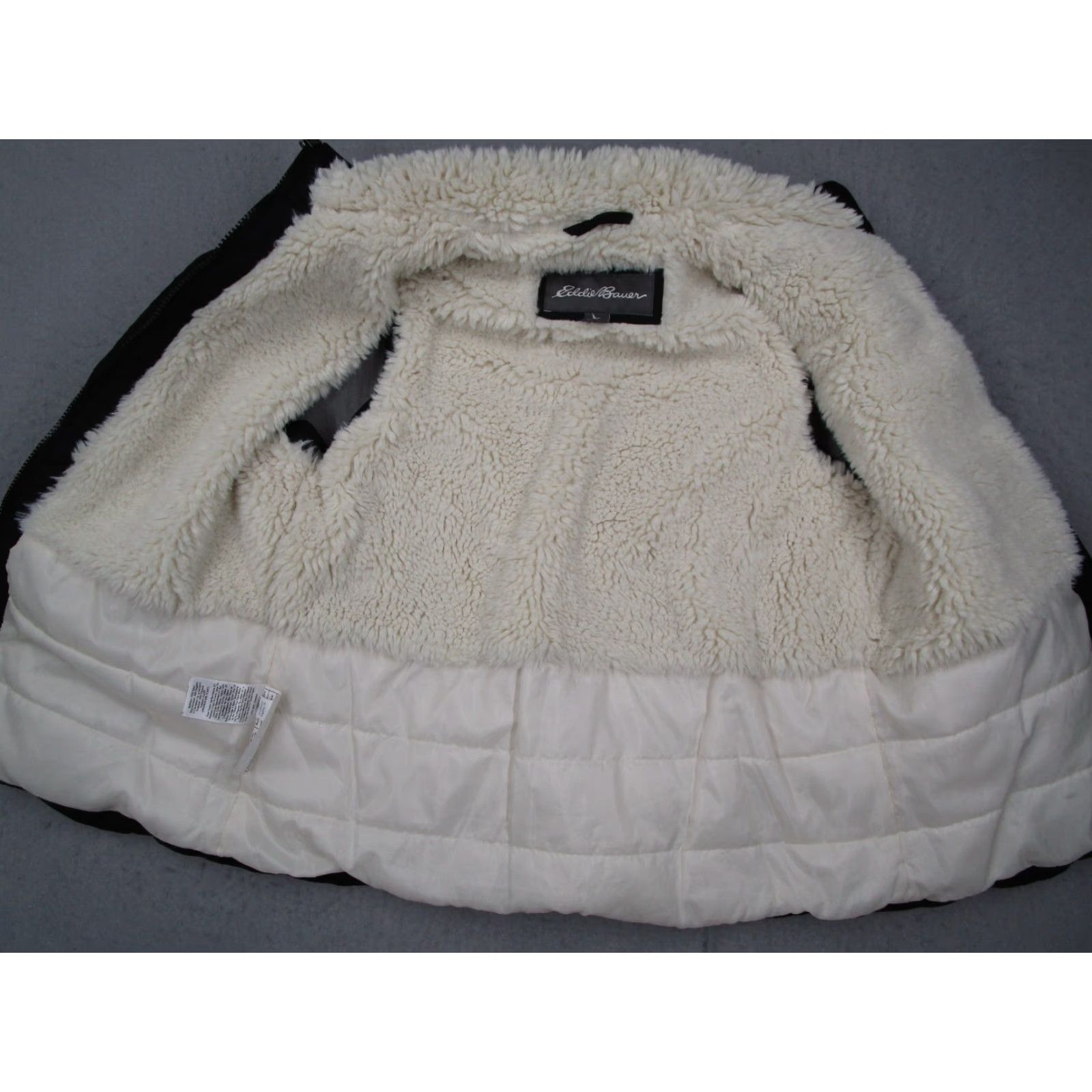 Eddie Bauer Eddie Bauer Vest Women Medium Black EB650 Down Full Zip Sherpa Lined Puffer Size M / US 6-8 / IT 42-44 - 3 Thumbnail