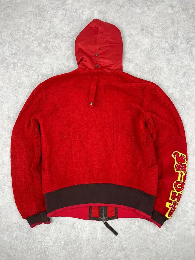 Marithe + Francois Girbaud 1990s Marithé + François Girbaud Red Fleece Embroidered Zip Jacket Size US S / EU 44-46 / 1 - 6 Thumbnail