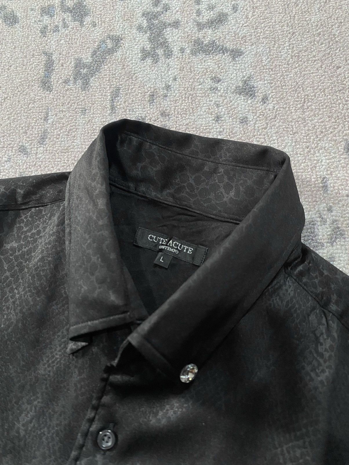 Cute Acute Snake Skin Button Down Shirt