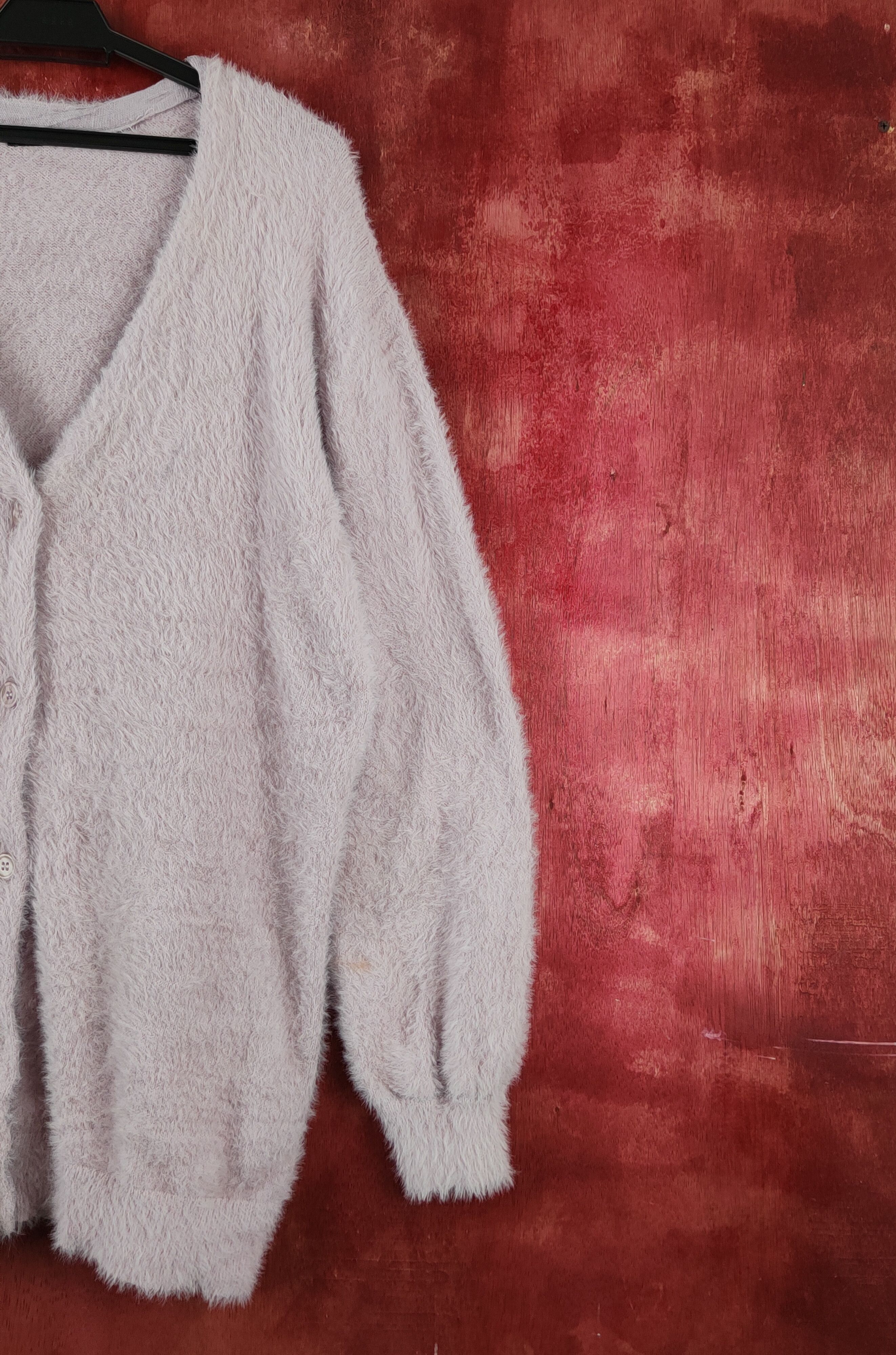 Japanese Brand × Vintage Ingni Purple Fur Mohair Knitwear Cardigan Size M / US 6-8 / IT 42-44 - 6 Thumbnail