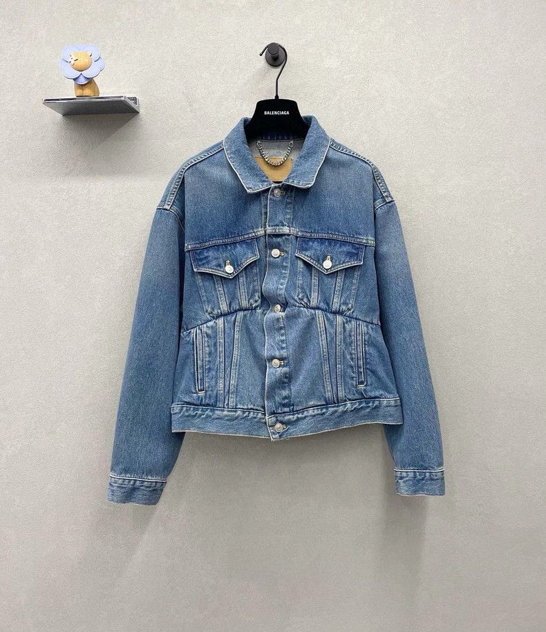 Balenciaga Balenciaga size 36 Blue Denim Jacket~ Size 36 Size S / US 4 / IT 40 - 1 Thumbnail