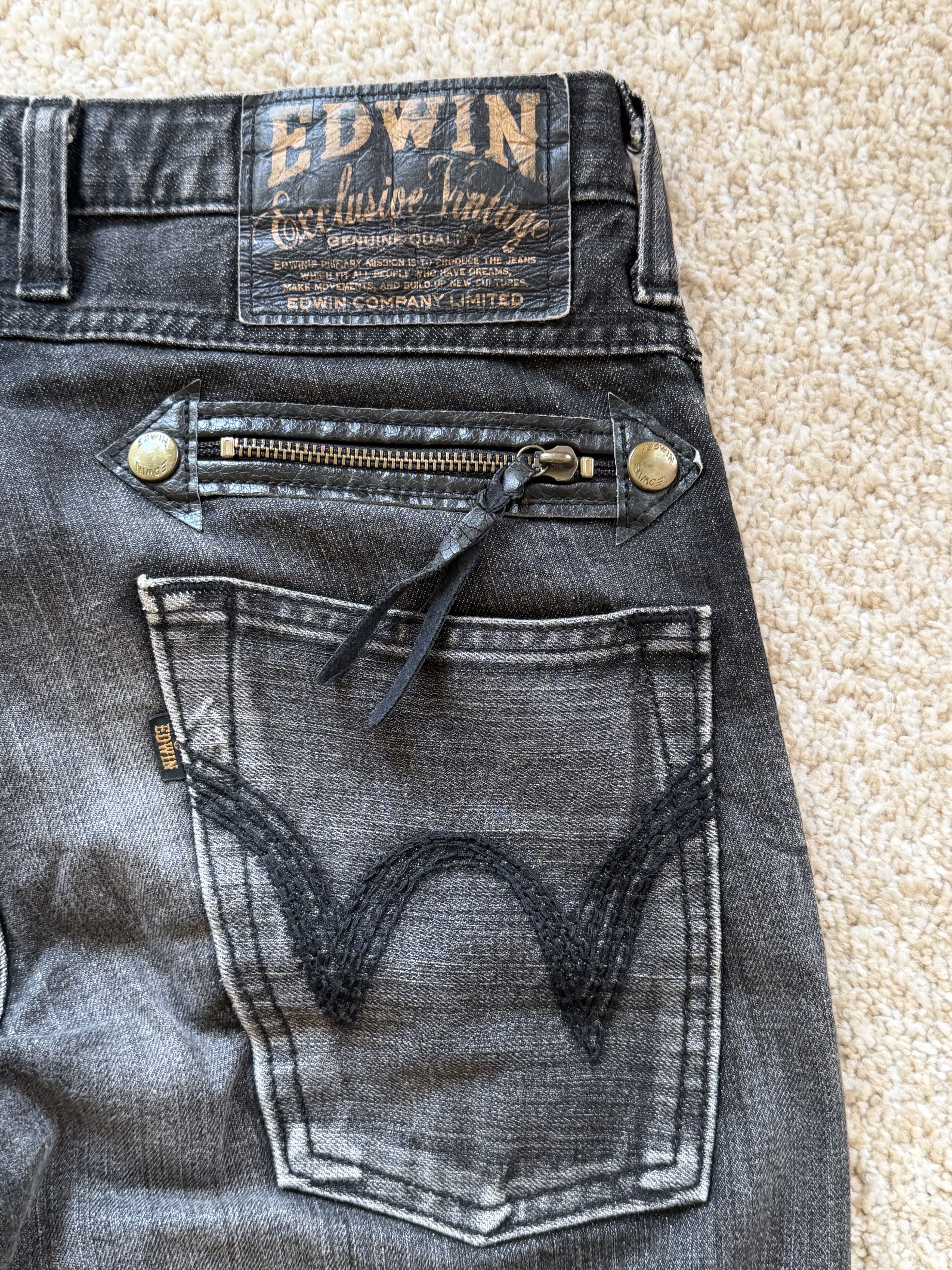 Edwin Rare Black Edwin Skinny Jeans, Zippers Size US 28 / EU 44 - 6 Thumbnail