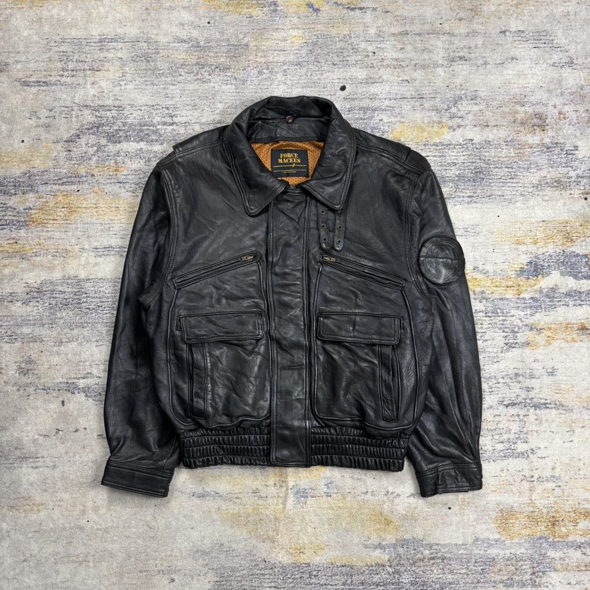 Kadoya Vintage 90s Kadoya Macees bikers leather jacket Size US L / EU 52-54 / 3 - 2 Thumbnail