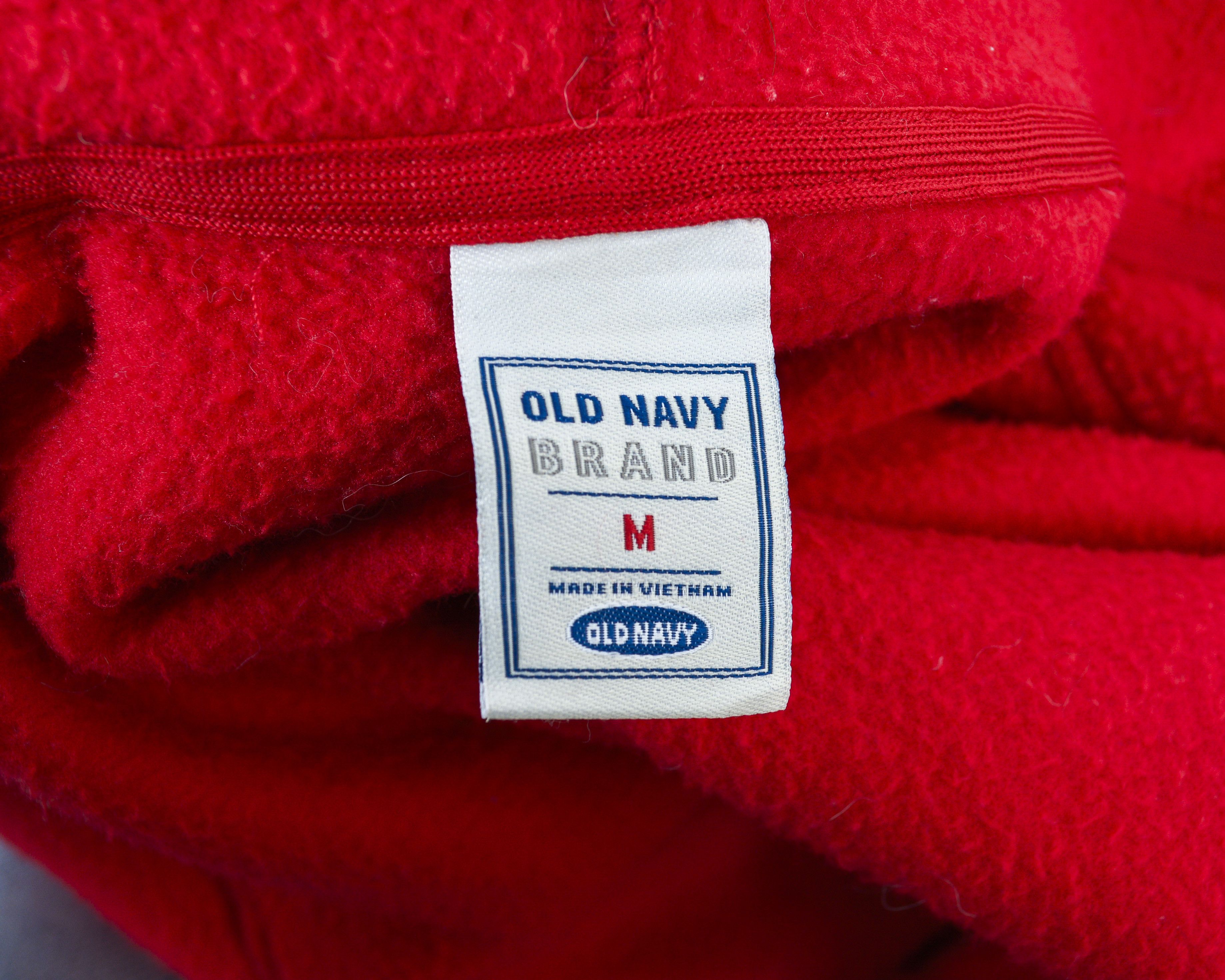Old Navy y2k Men Fleece Hoodie Zip Jumper Sweatshirt Red Logo Top VTG Size US M / EU 48-50 / 2 - 7 Thumbnail