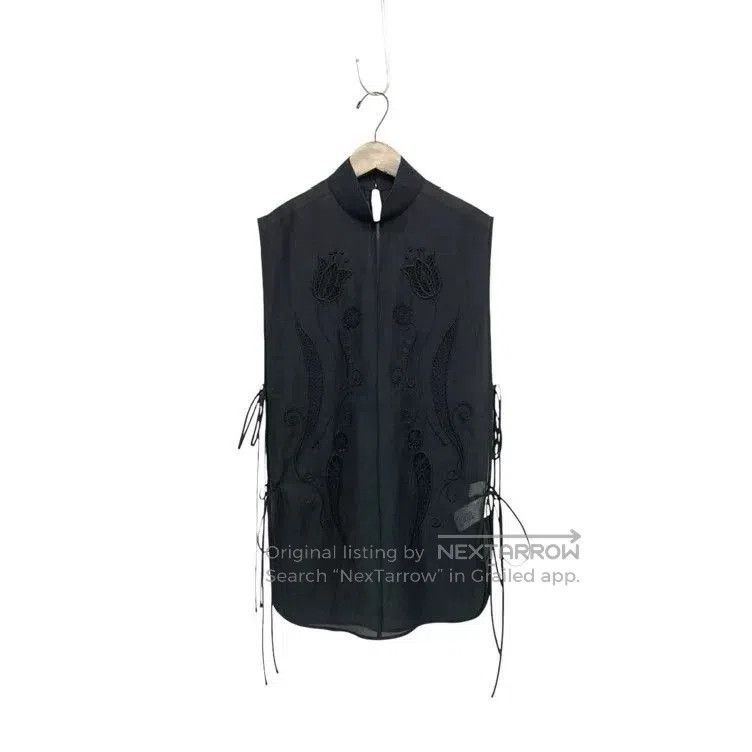Other Black Embroidered Sheer Vest Top. Size M / US 6-8 / IT 42-44 - 4 Thumbnail