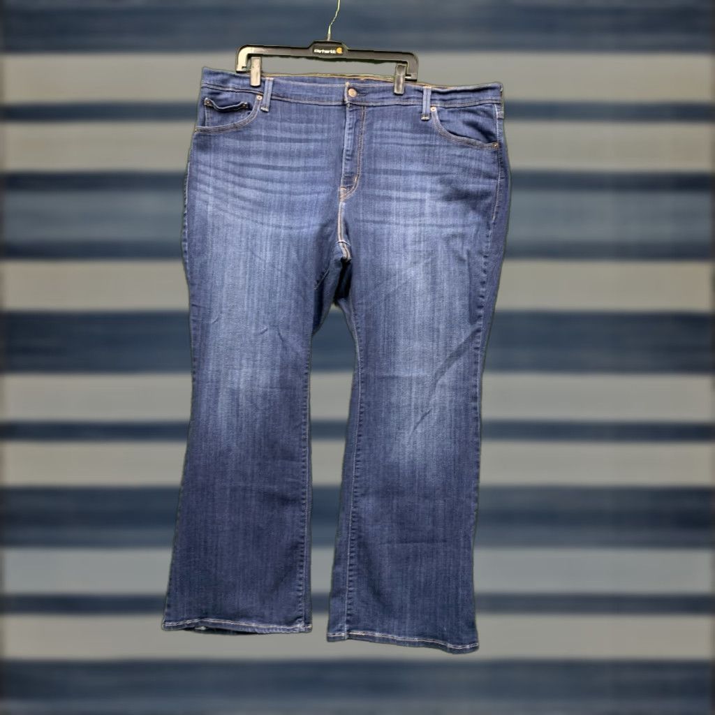 Levi's VINTAGE Levi's Flare Jeans Women 24W Denim High Rise Waterless Cotton Spandex 70s 80s Retro Size 42" / US 20 - 1 Thumbnail