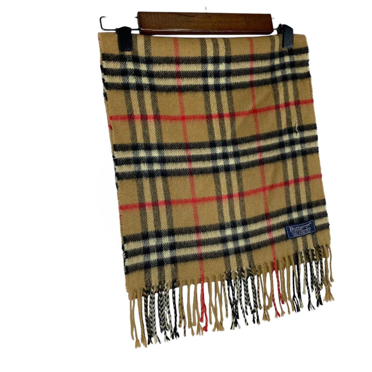 Burberry × Vintage Vintage Burberry Nova Checked Cashmere Scarf Muffler Size ONE SIZE - 6 Thumbnail