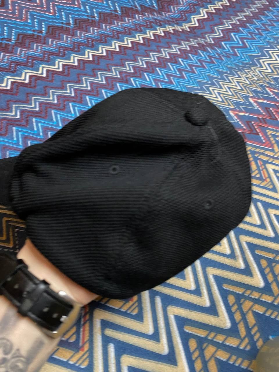 Nike × Vintage Mens Vintage Nike Cap big logo streetwear y2k rare drill Size ONE SIZE - 5 Thumbnail