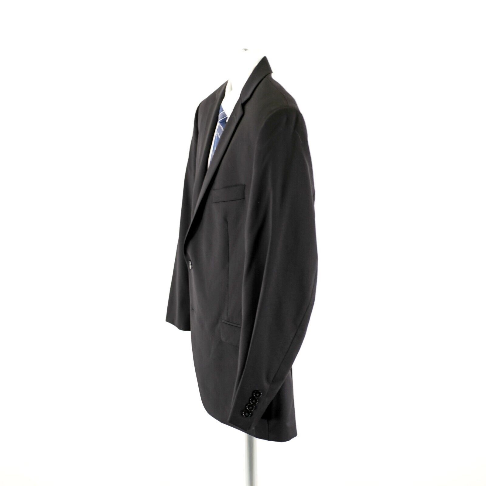 Calvin Klein Calvin Klein Black Wool 2 Button Blazer 42S Size 42S - 6 Thumbnail