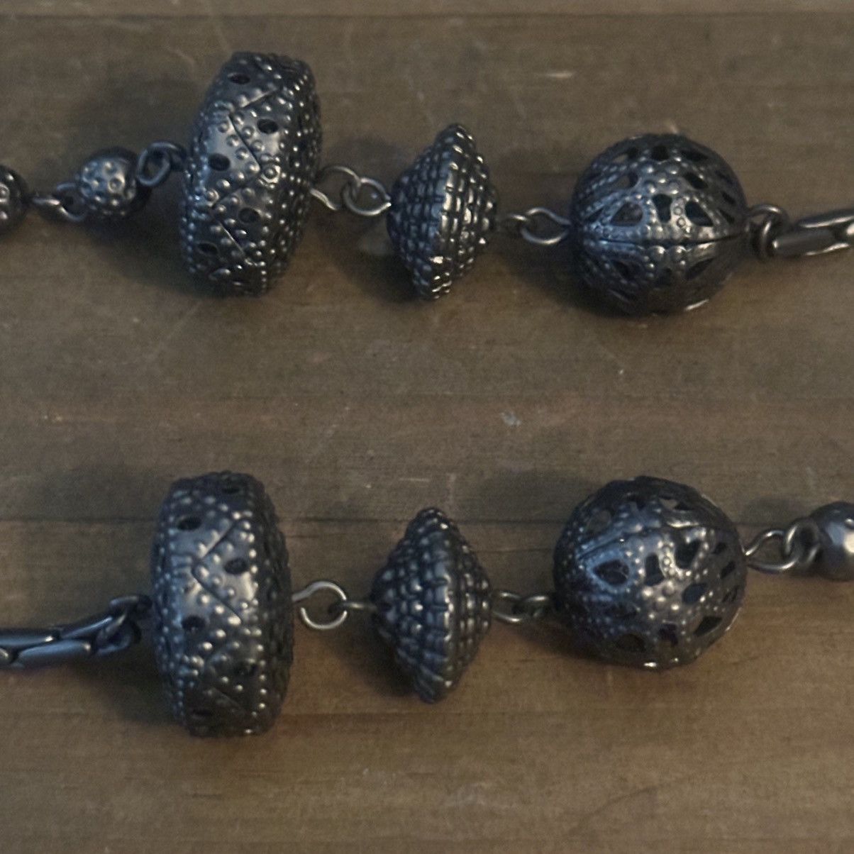 Other Isis dark silver tone filigree bead necklace and earrings Size ONE SIZE - 4 Thumbnail