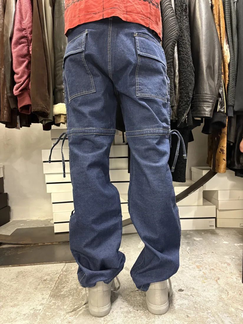 Designer × Marithe + Francois Girbaud × Vintage 2000s Marithé + François Girbaud Blue Carpenter Denim Cargo Jeans Size US 32 / EU 48 - 3 Thumbnail