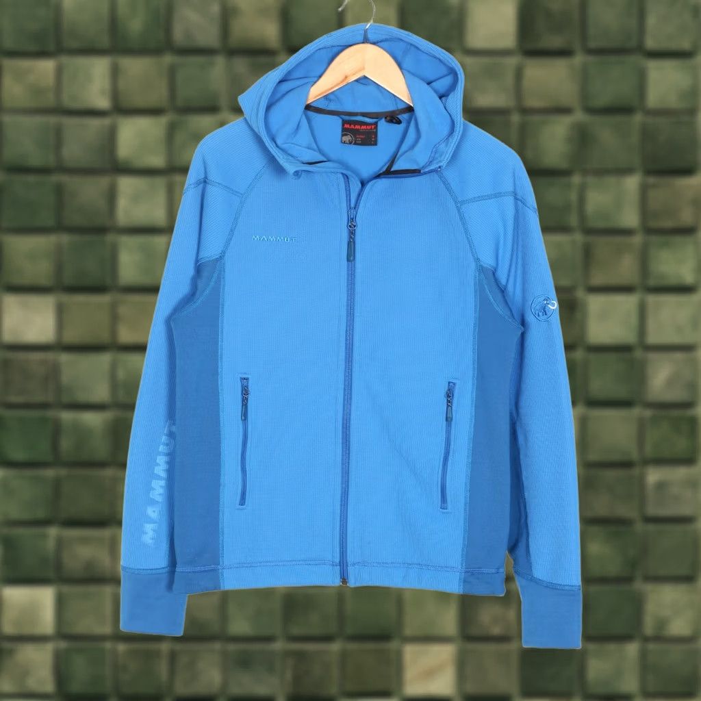 Mammut Mammut Kain Jacket Men M Hooded Blue Lined Outdoor Hiking Full Zip Casual Mens Jacket Size US M / EU 48-50 / 2 - 1 Thumbnail