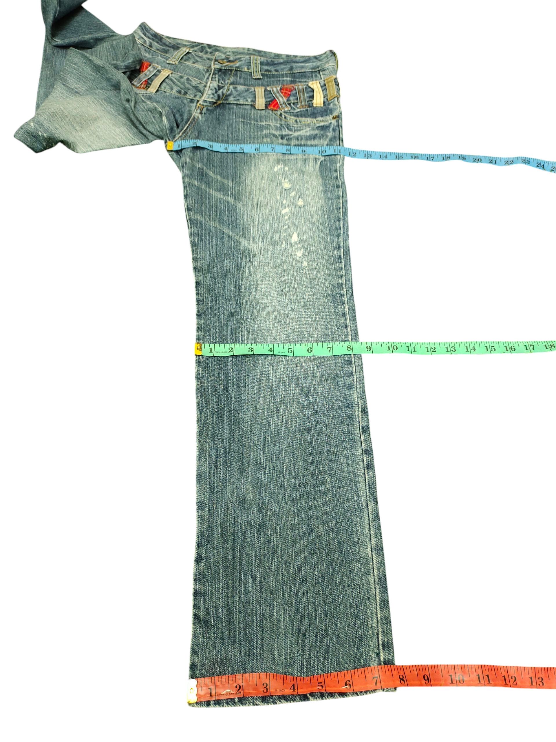 Number (N)ine × Undercover Japanese Brand Double Waist Clawmark Distress Denim Jeans Size US 31 - 15 Thumbnail