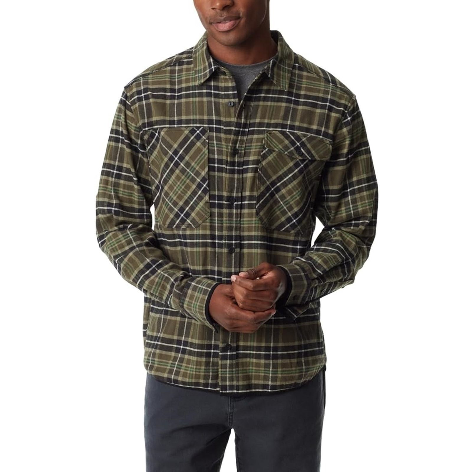 Bass Bass Outdoor Men's Button-Front Long Sleeve Shirt Size S Size US S / EU 44-46 / 1 - 1 Thumbnail