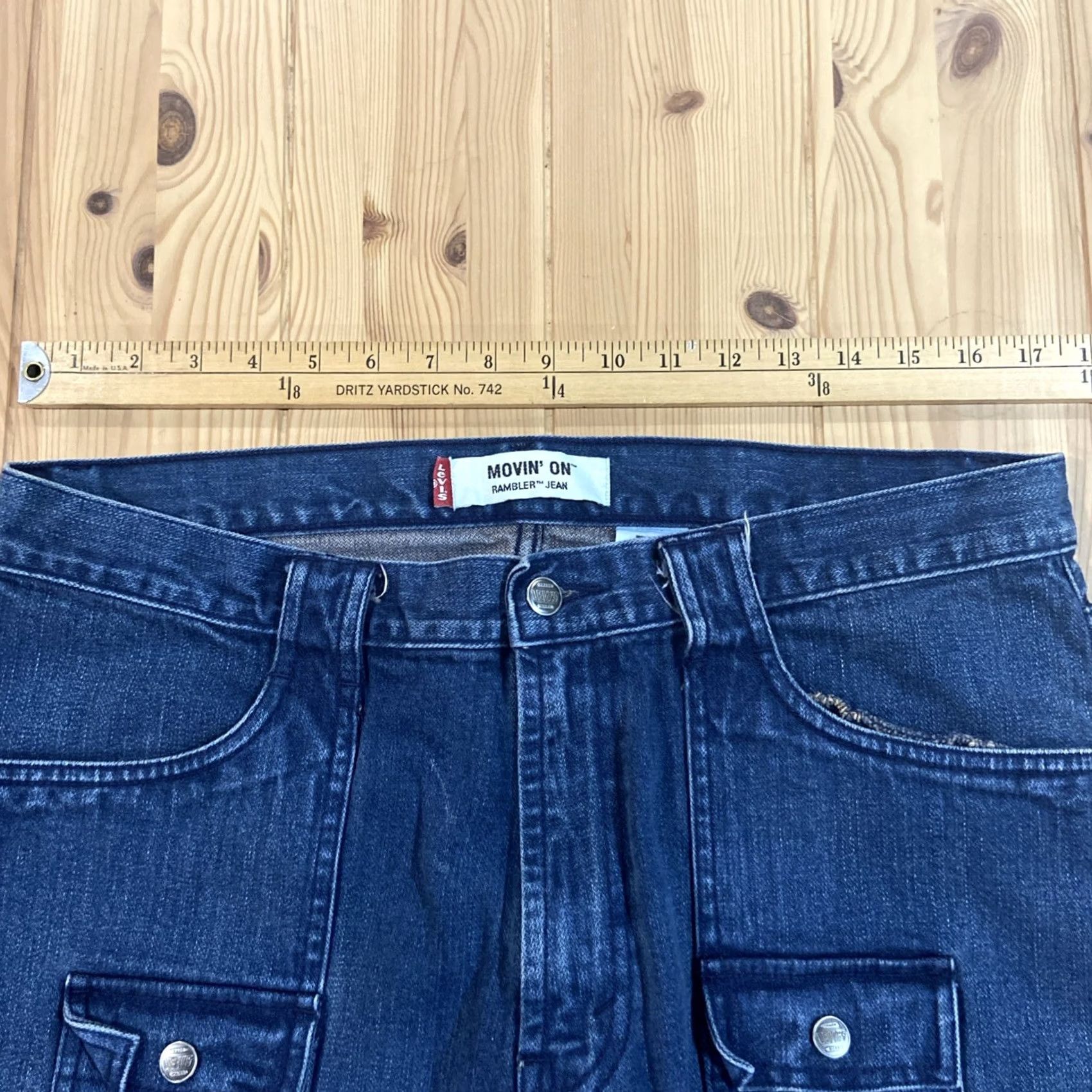 Levi's Levi's Jeans Mens Regular 36x34 Denim Blue Bootcut 5-Pocket Zip Inseam 34 Rambler Movin' On 90s Style Size US 38 / EU 54 - 4 Thumbnail