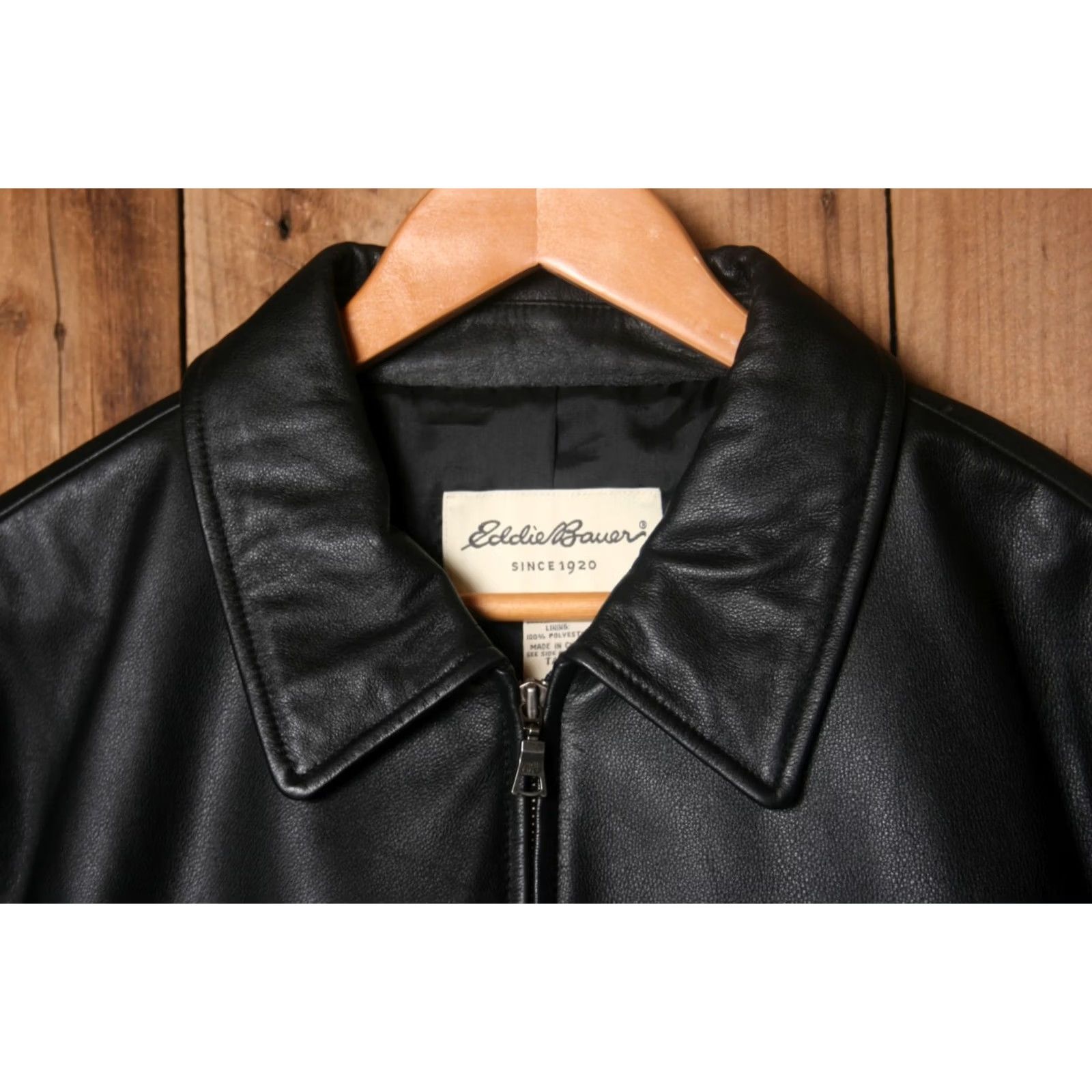 Eddie Bauer EDDIE BAUER Leather Stine Jacket Women's XL Tall Black Biker Zip Coat Shirt/Hoodie? Size XL / US 12-14 / IT 48-50 - 2 Thumbnail