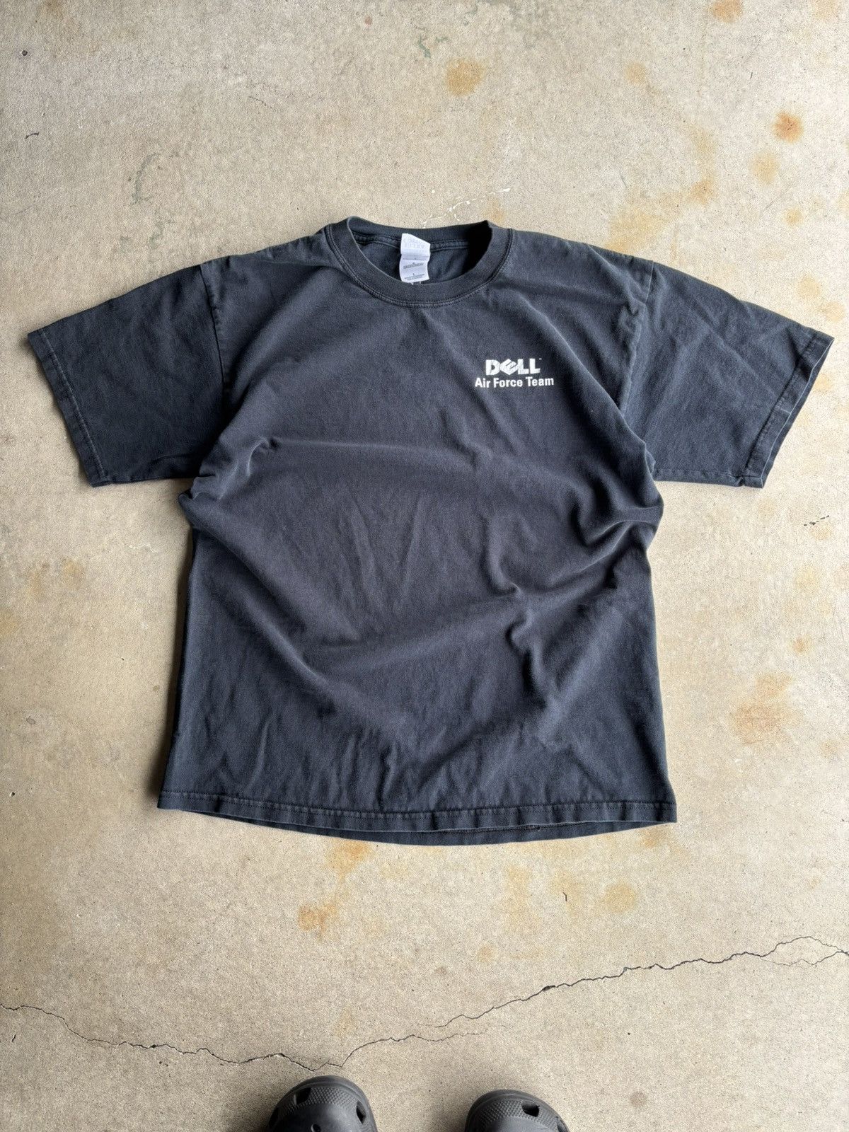 Other Vintage 90s Dell Computers Air Force Team Faded Black Tee Size US XL / EU 56 / 4 - 1 Thumbnail