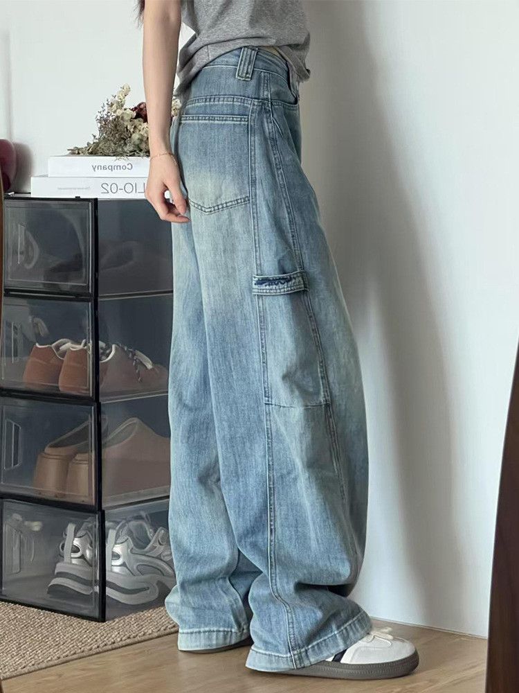Japanese Brand Men's high waist street light blue scimitar jeans Size US 32 / EU 48 - 2 Thumbnail