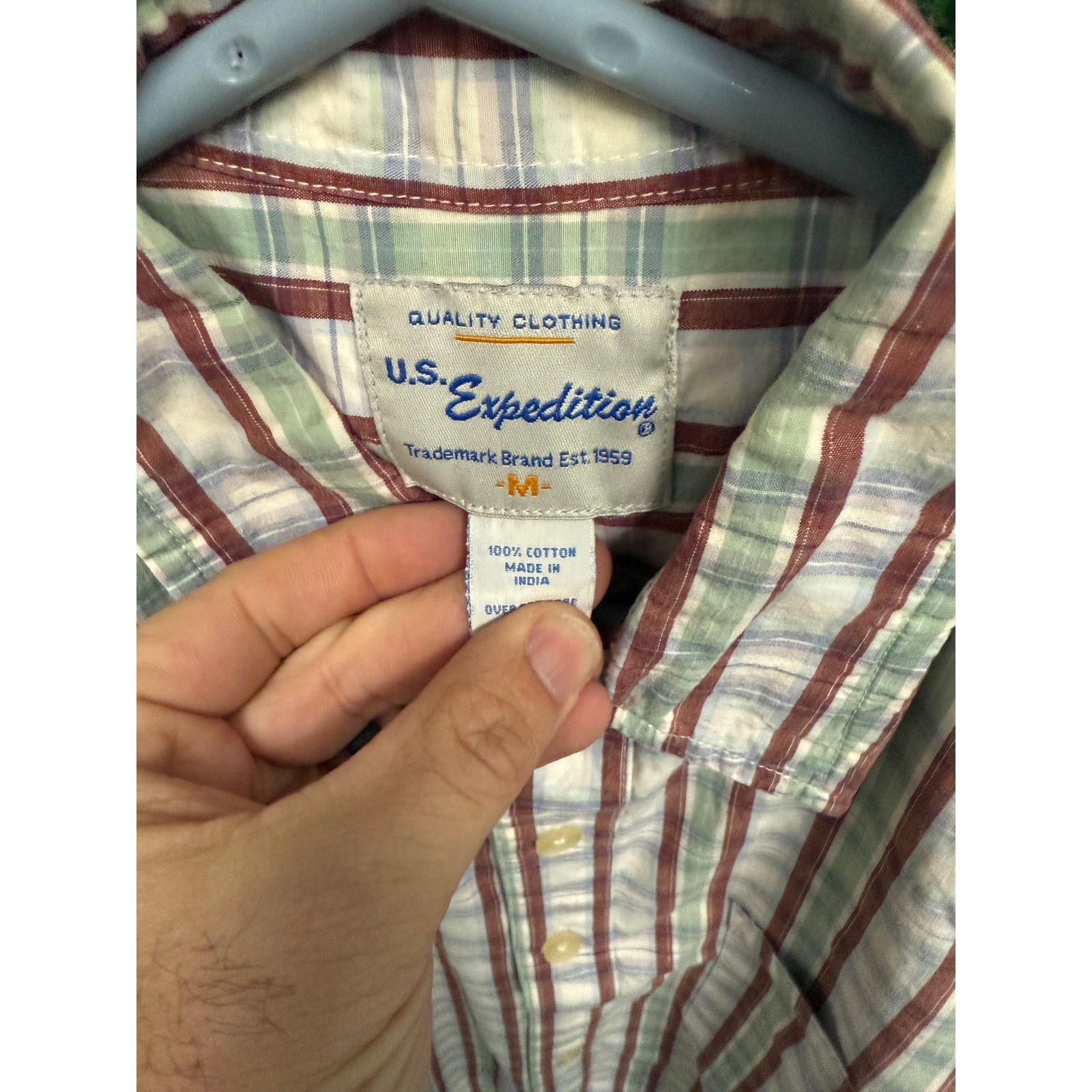 U.S. Expedition 90s US Expedition Shirt Mens Medium Plaid Casual Vintage Size US M / EU 48-50 / 2 - 4 Thumbnail