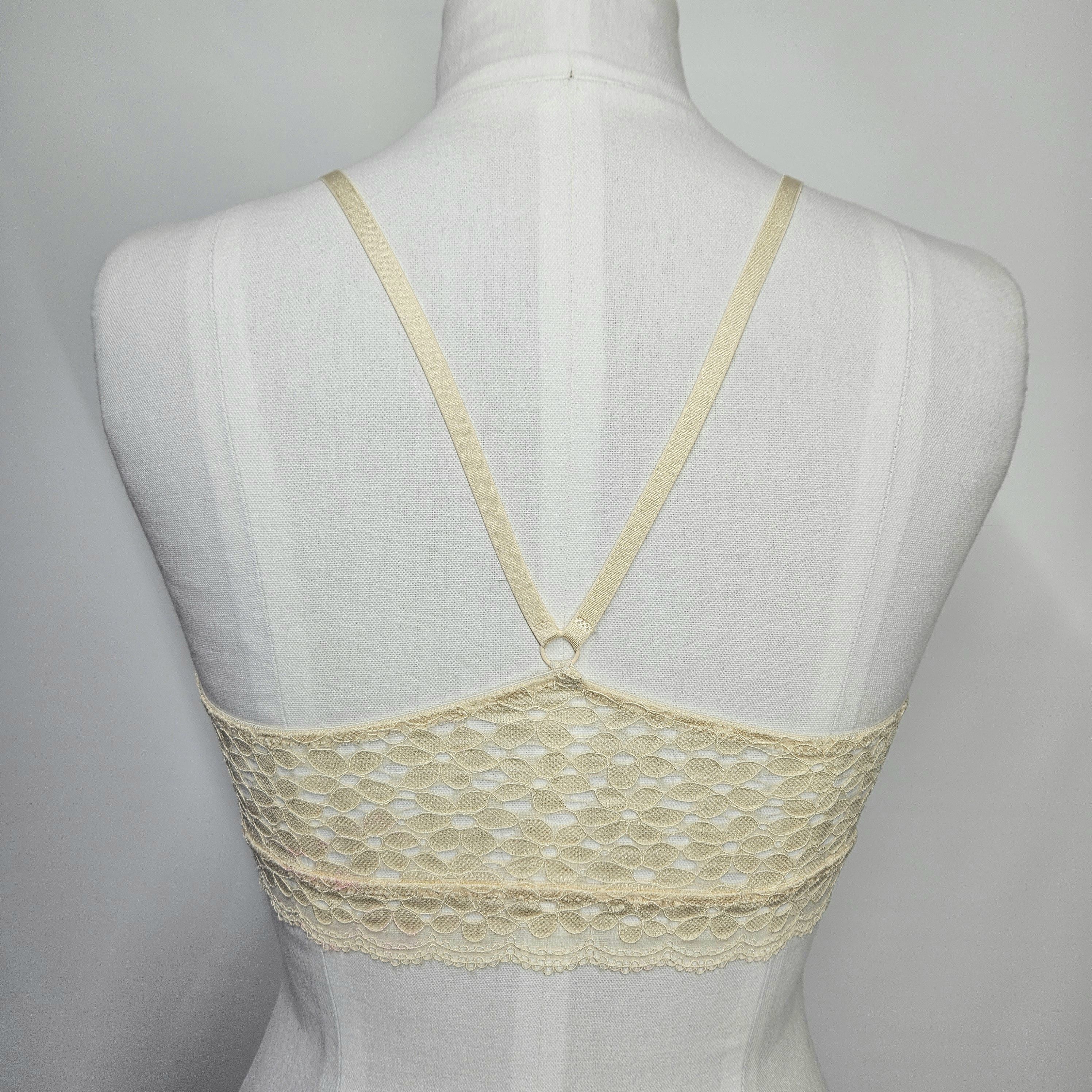 Other French Affair Sze M/L Bralette Bra Lace Overlay Halter Band Size ONE SIZE - 3 Thumbnail
